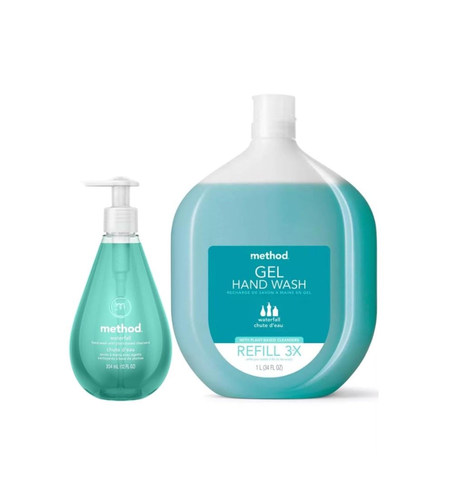 Method Liquid Hand Soap 1 Waterfall Hand Soap 12 OZ 1 Waterfall Refill 34 OZ 1 CT (Variety Pack) - Buy Online on GoSupps.com
