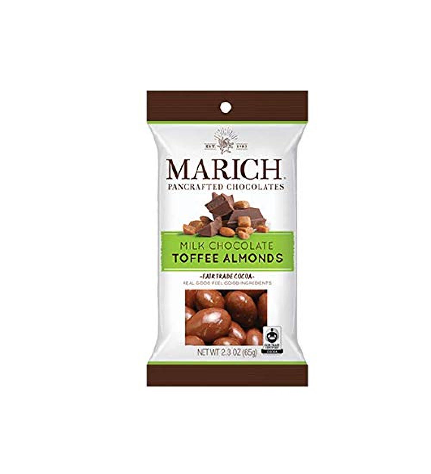 Marich Chocolate Toffee Almonds - 2.3 oz (Pack of 12) | Gourmet Snack Treat - Buy Online on GoSupps.com