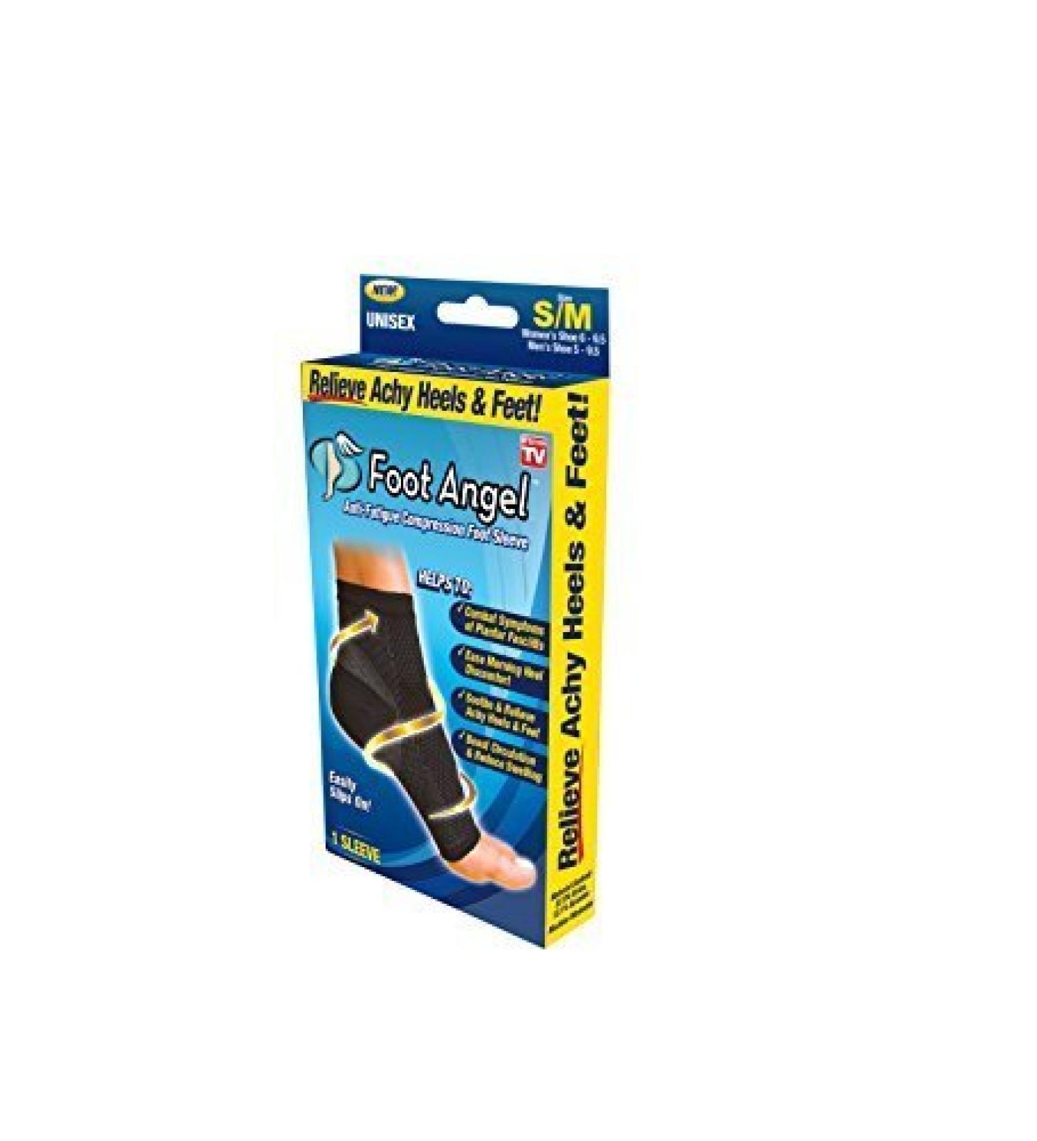 Anti-Fatigue Compression Foot Sleeve for Plantar Fasciitis Relief Small/Medium