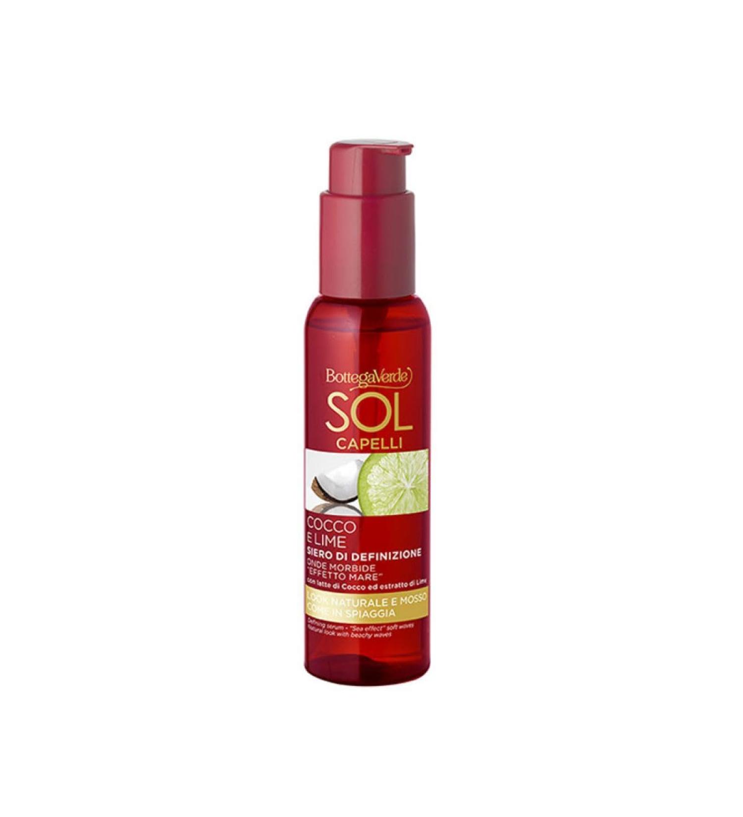 Bottega Verde Bottega Verde SOL Hair - Defining Serum - Soft Waves "Sea Wave" - with Coconut Milk and Lime Extract (100 ml) - Natural Beachy Look