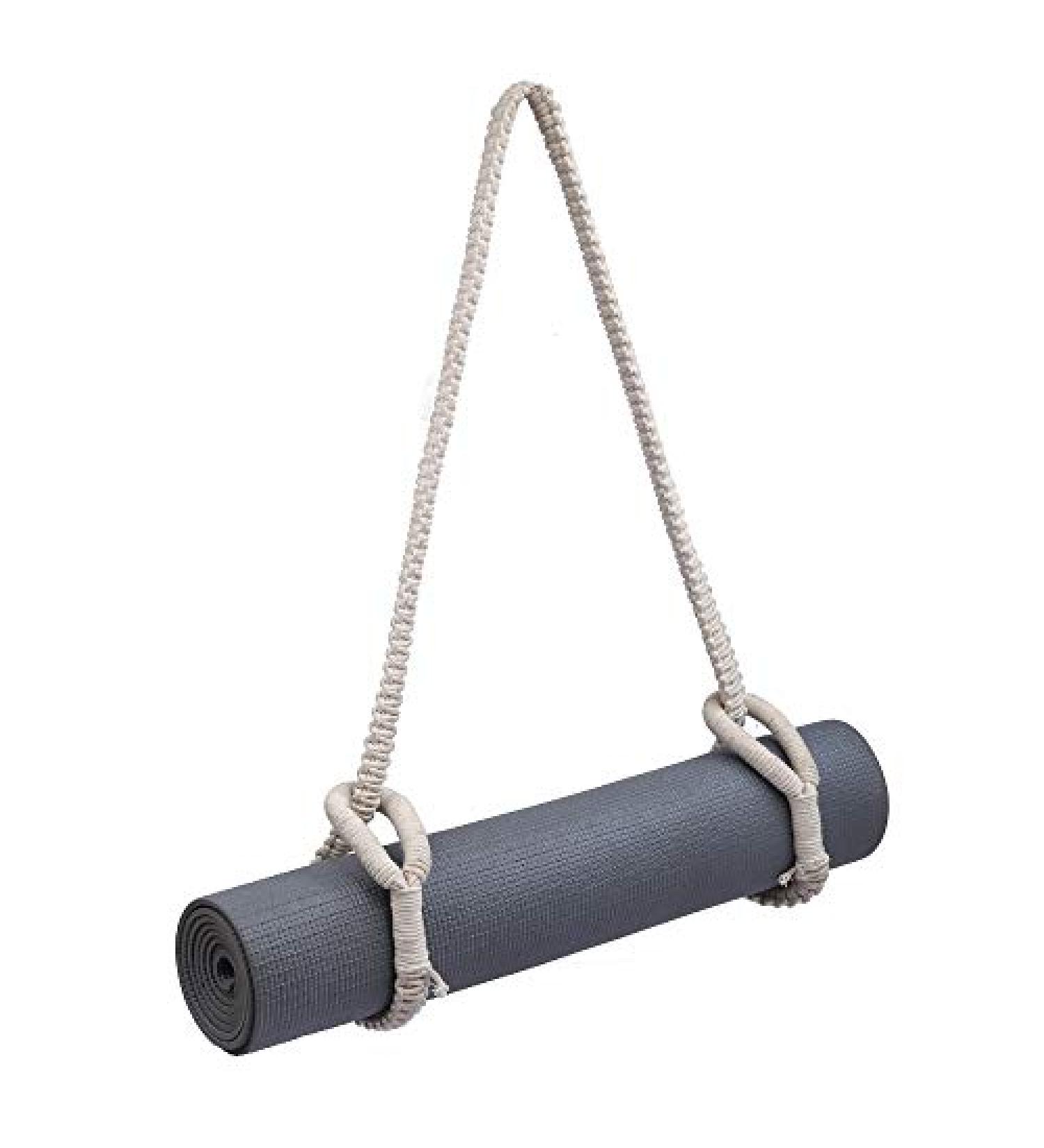 Rajrang Boho Macrame Yoga Mat Strap - Durable Ivory Beach Towel Carrier Sling - Buy Online on GoSupps.com