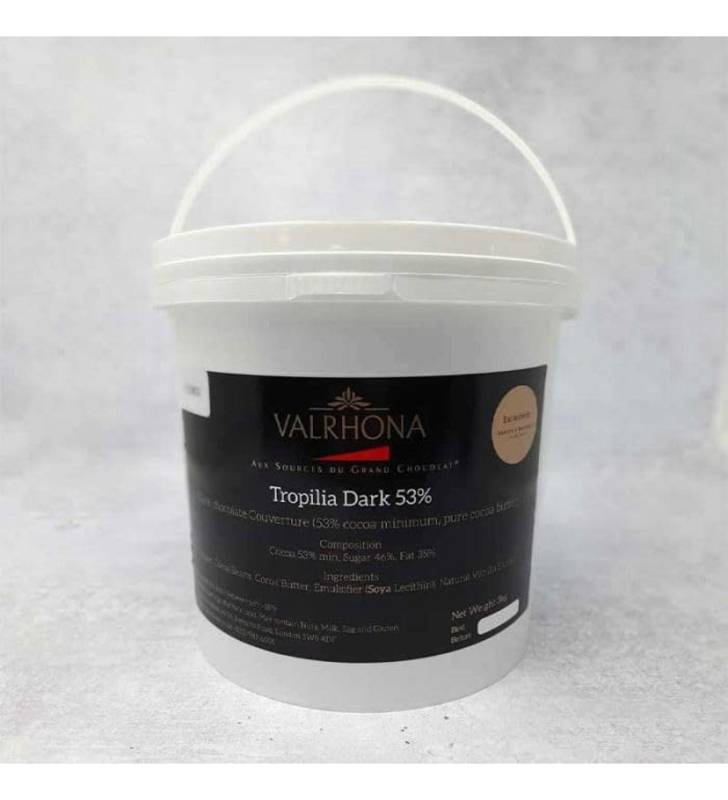 Valrhona Tropiliia Bucket Dark 53% 3kg - Buy Online on GoSupps.com