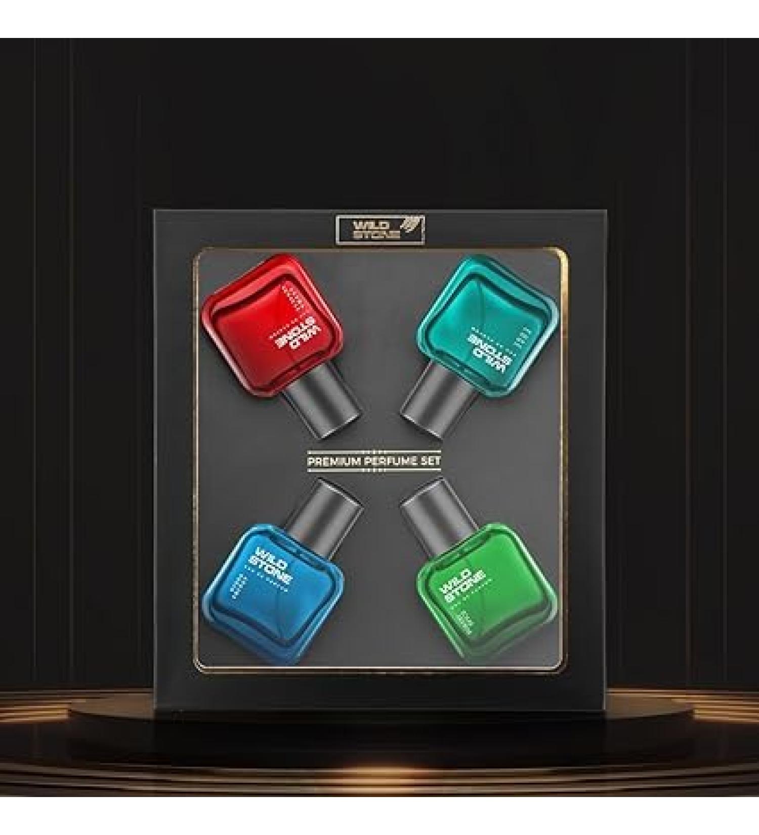 Wild Stone Edge Ultra Sensual Hydra Energy & Forest Spice Luxury Perfume Gift Set for Men Pack of 4 (30ml Each) l Ideal Perfume Combo l EAU DE Perfume for Men l A Touch of Sophistication - Buy Online on GoSupps.com