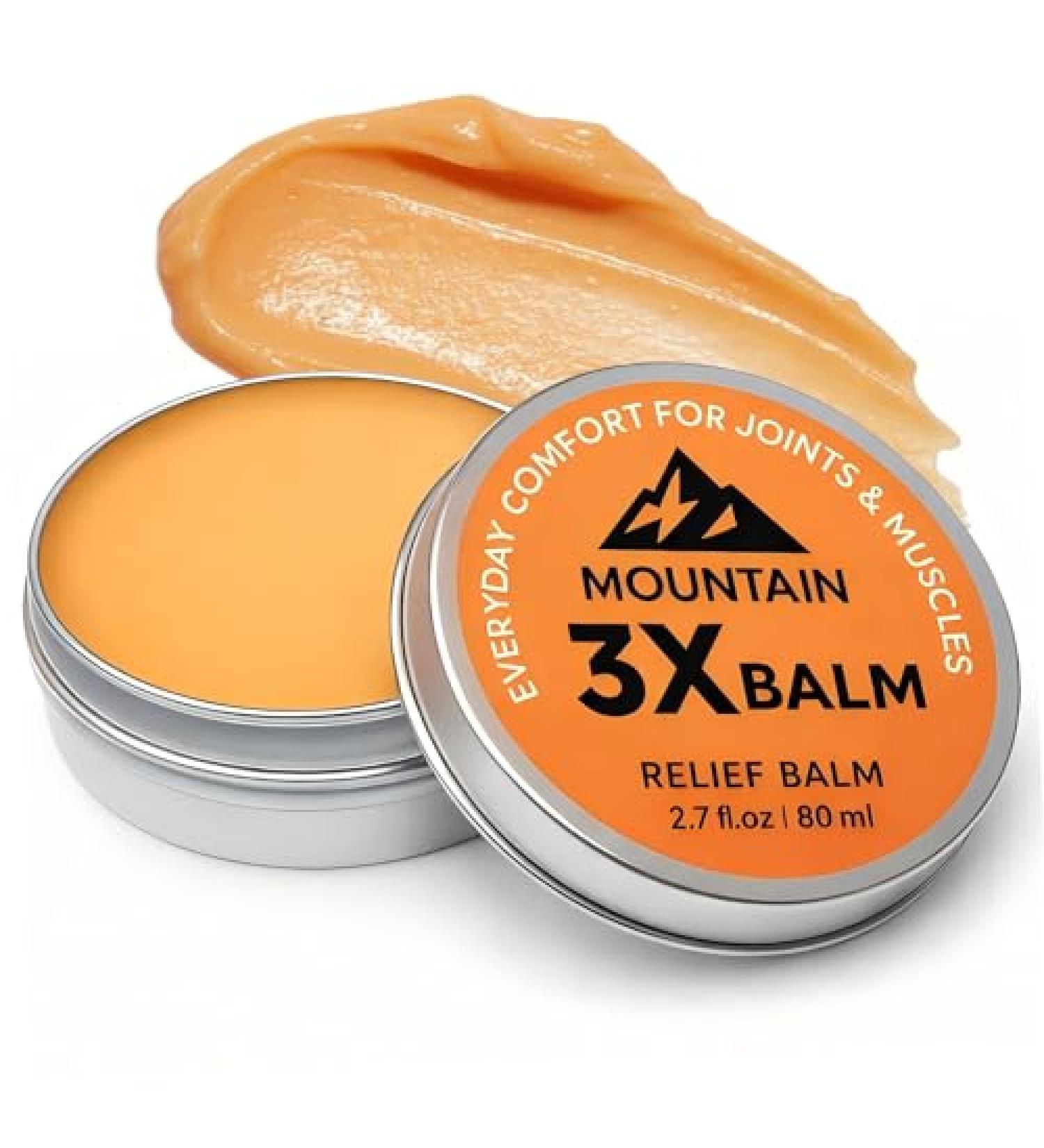 Mountain 3X Relief Balm Mountain 3X Balms with Organic Arnica & Camphor - Soothing Gel Cream for Knee Foot Back & Joint Relief - Fast Absorbing Non-Greasy Formula 2.7fl oz (1) - Buy Online on GoSupps.com