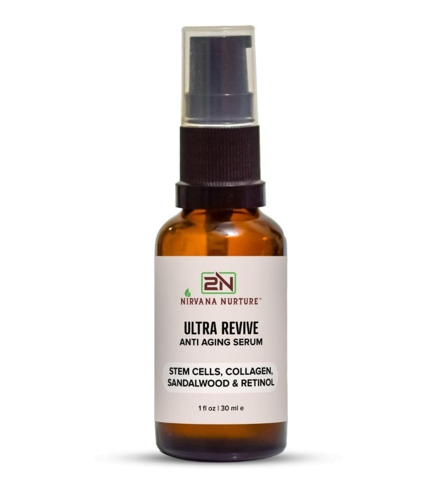 Ultra Revive Anti Aging Serum - Reduce Wrinkles & Fine Lines Boost Firmness & Hydration with Centella Asiatica Collagen Bakuchiol & Retinol - Buy Online on GoSupps.com