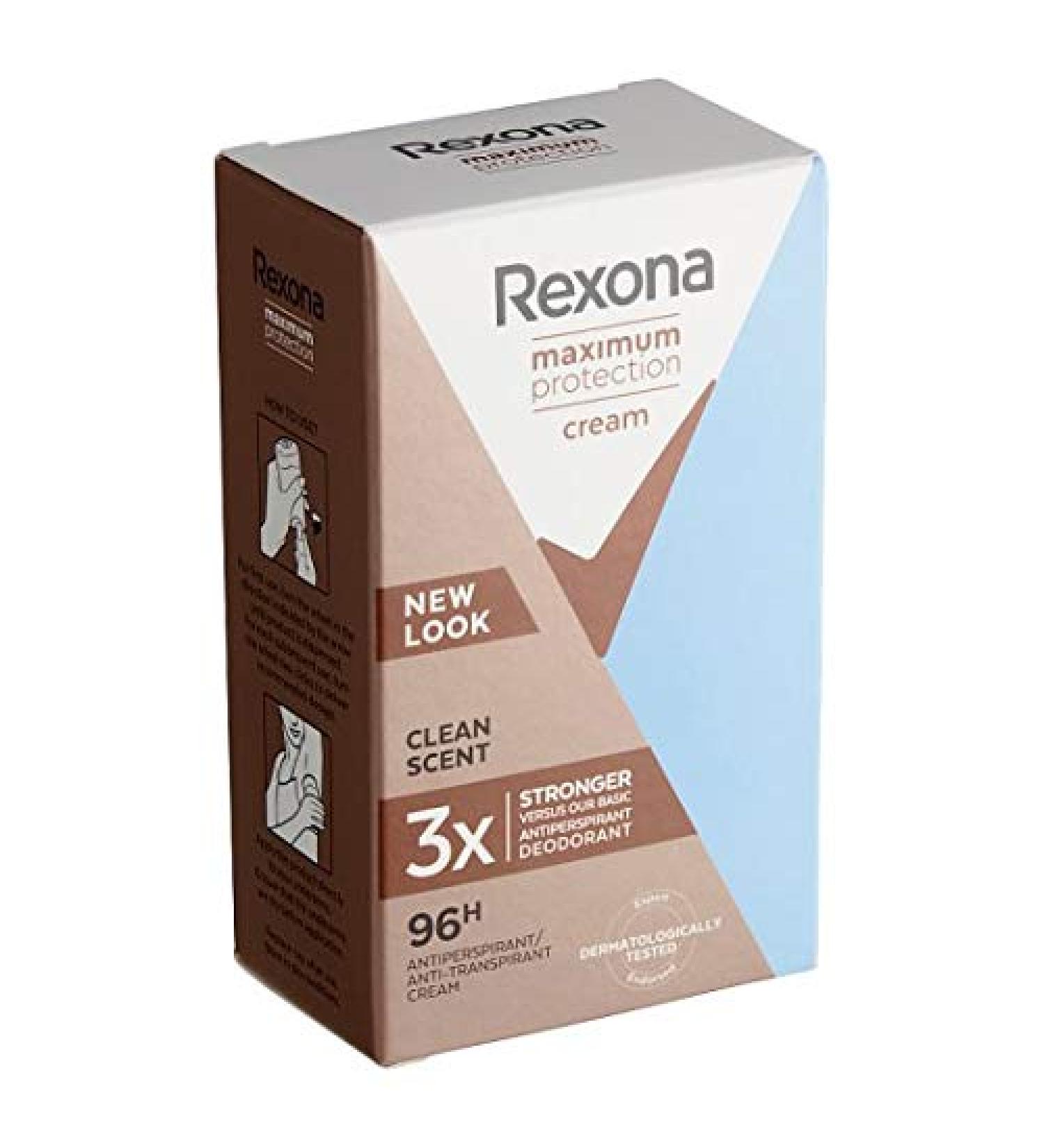 Rexona Pack of 6 Cream Deodorants for Women - Maximum Protection - 45 ml