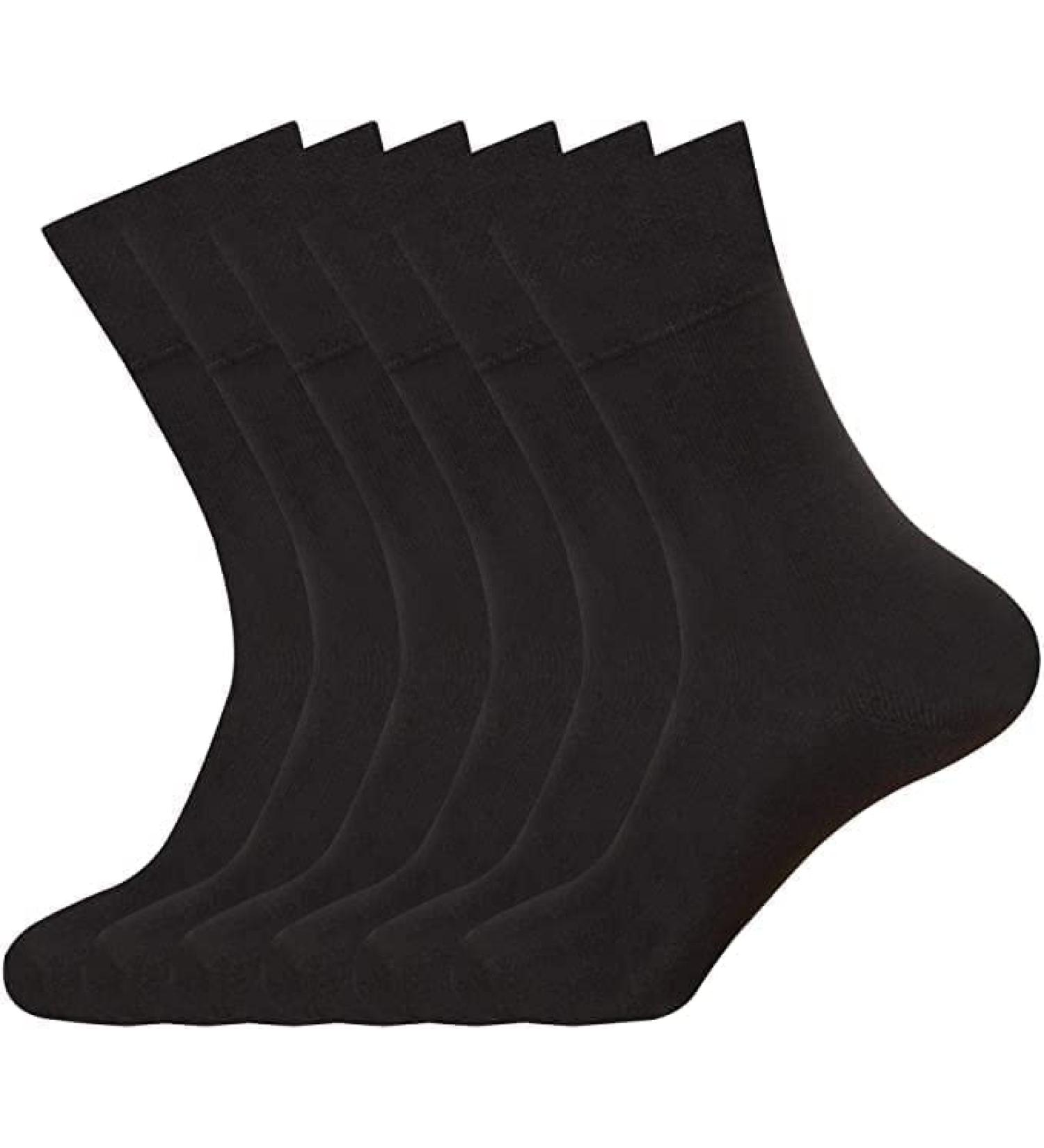 ITRAT Diabetic sock for Woman- Non Elastic Wide Honey Comb Top Soft Cuff Ankle Wide Grip Odema Friendly Non Binding Circulatory For Swollen Feet legs Size 4-7 4-7 Black (6 Pairs) - Buy Online on GoSupps.com