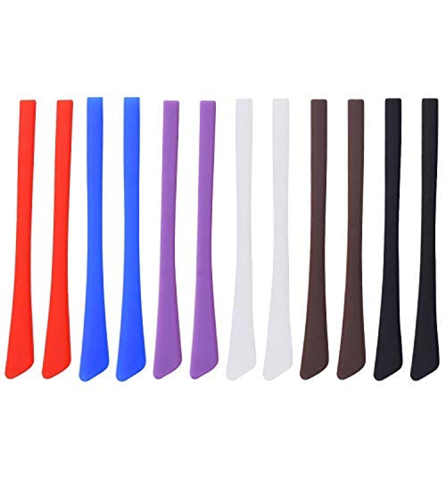 Aylifu Universal Glasses Temples - 12 Silicone Covers (6 Pairs) Non-Slip in 6 Colors for Comfortable Eyewear - Buy Online on GoSupps.com