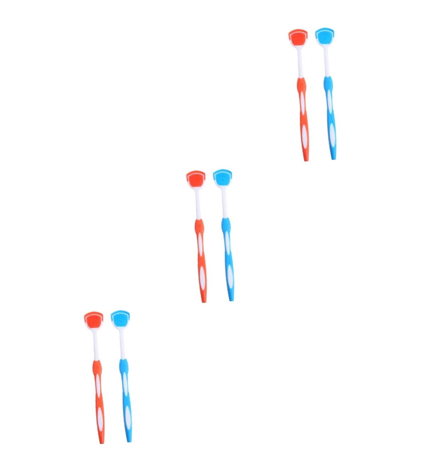 Healeved Tongue Cleaning Brush - 6 STK Metal Tongue Cleaner for Adults | Effective Oral Care Tools for Fresh Breath | Durable Nanoplastic Design | 19.5x3x0.6cm - Buy Online on GoSupps.com