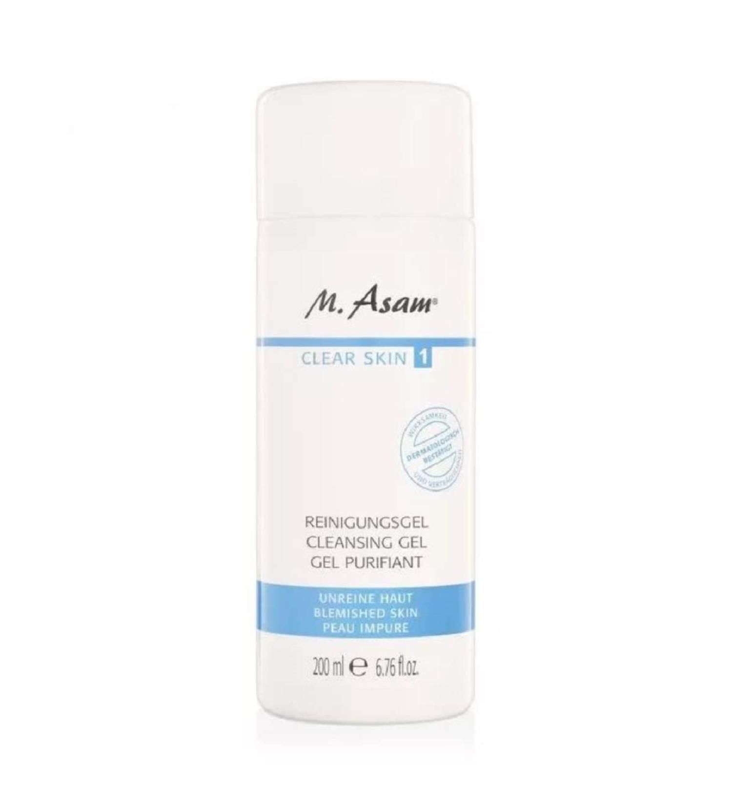 M. Asam Clear Skin Cleaning Gel 200ml | Vegan Mild Cleanser for Pimples & Blemishes | Purify & Clarify Skin Prevent Breakouts - Buy Online on GoSupps.com