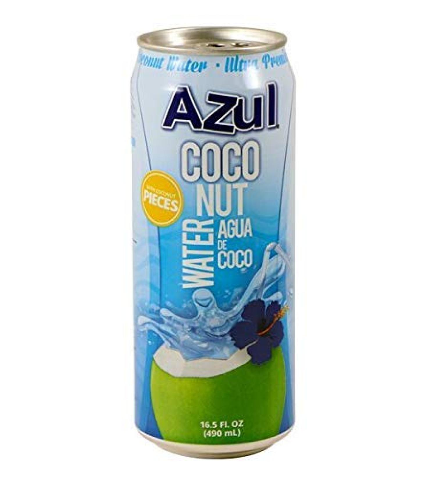 Azul Coconut Water - Hydrating Electrolyte Drink | Gluten Free | 16.5 Oz per can (Pack Of 12) | Smart Coffee and Soda Alternative - Buy Online on GoSupps.com