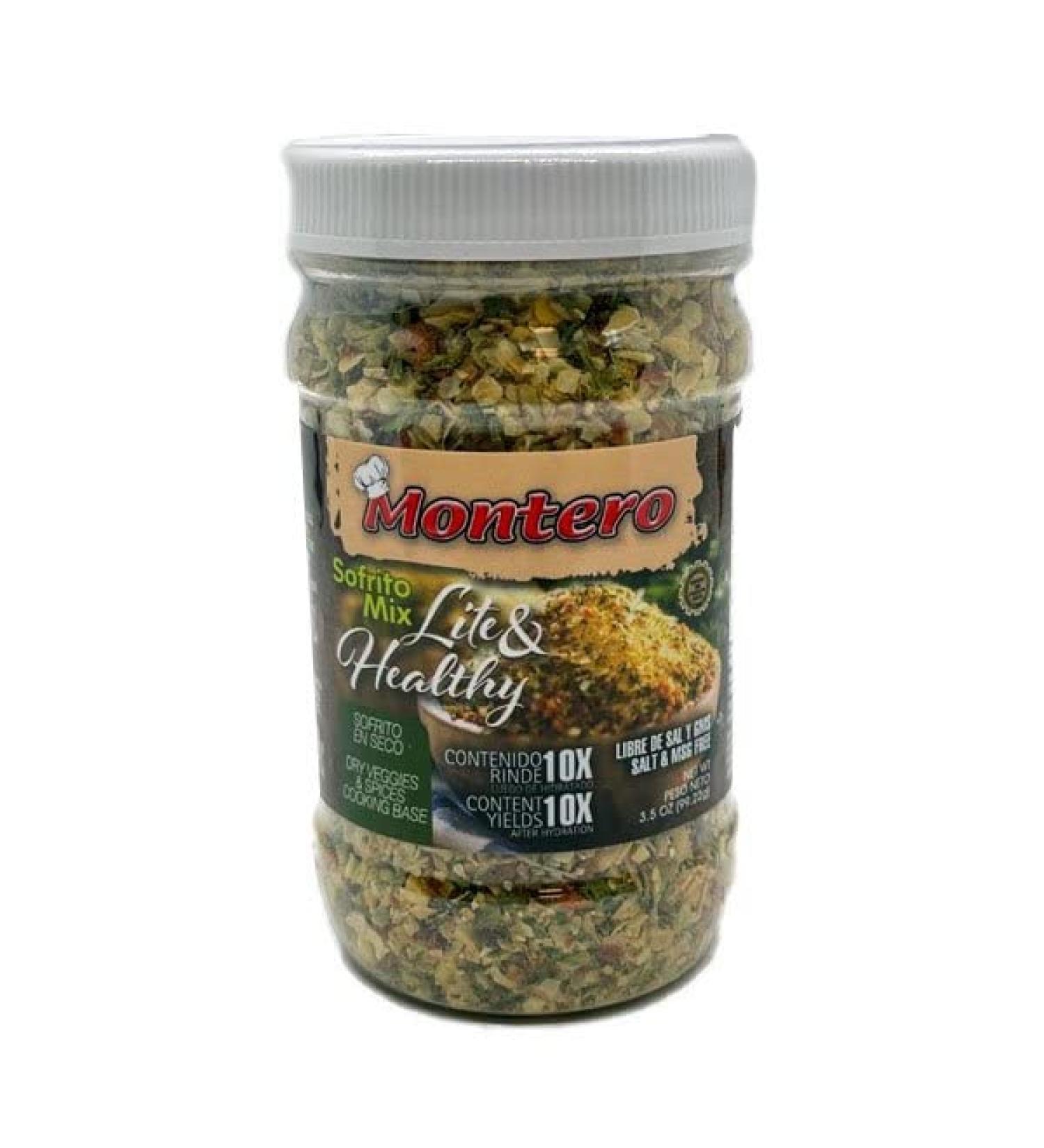Montero Sofrito Mix 3.5oz - Salt & MSG Free Cooking Base - Natural Ingredients from Puerto Rico - Lite & Healthy - 3.5oz (Pack of 1) - Buy Online on GoSupps.com