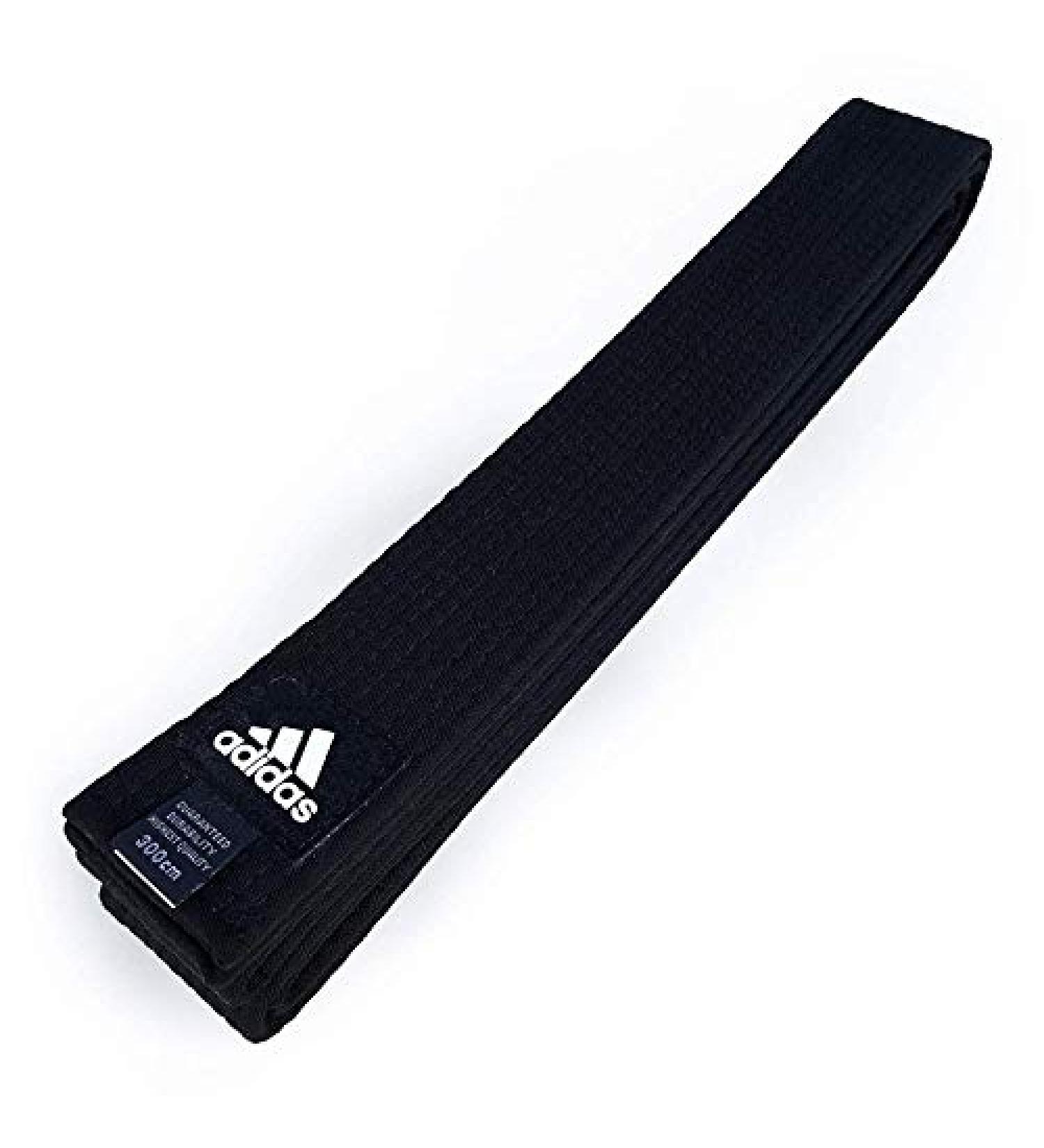 adidas Custom Personalized Embroidered Black Belt for Martial Arts - Taekwondo, Karate, Judo and Jiu Jitsu 5cm (Wide Width)