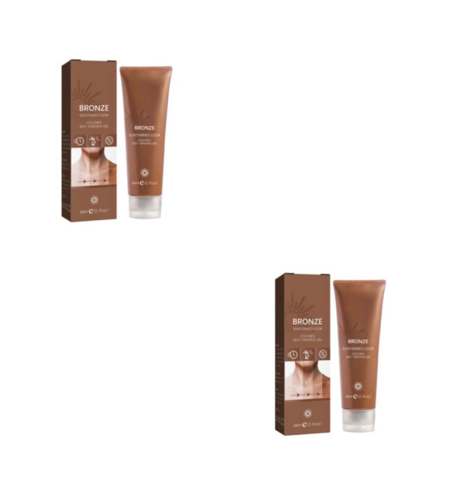 AUklOPVZZ 2 Set of Women Arm Back Leg Face Back Sunless Self-tan Cream Girls Natural Ingredients Bronzing Tanner Ladies Skin Care 2Set - Buy Online on GoSupps.com