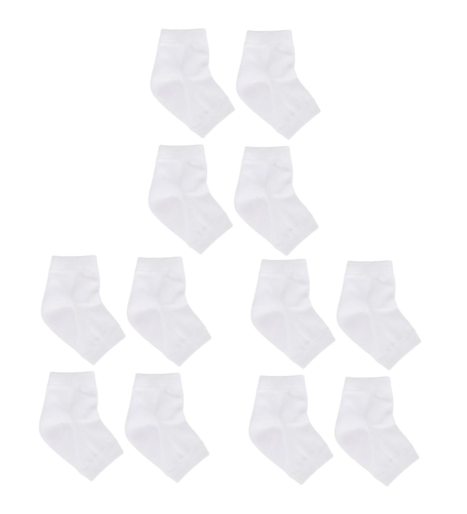 Healeved 6 Pairs Moisturizing Gel Socks Gel Heel Sleeves Toeless Spa Socks Foot Moisturizer Socks Moisturising Foot Socks Ankle Socks White Men and Women Anti Cracked Feet Casual Socks - Buy Online on GoSupps.com