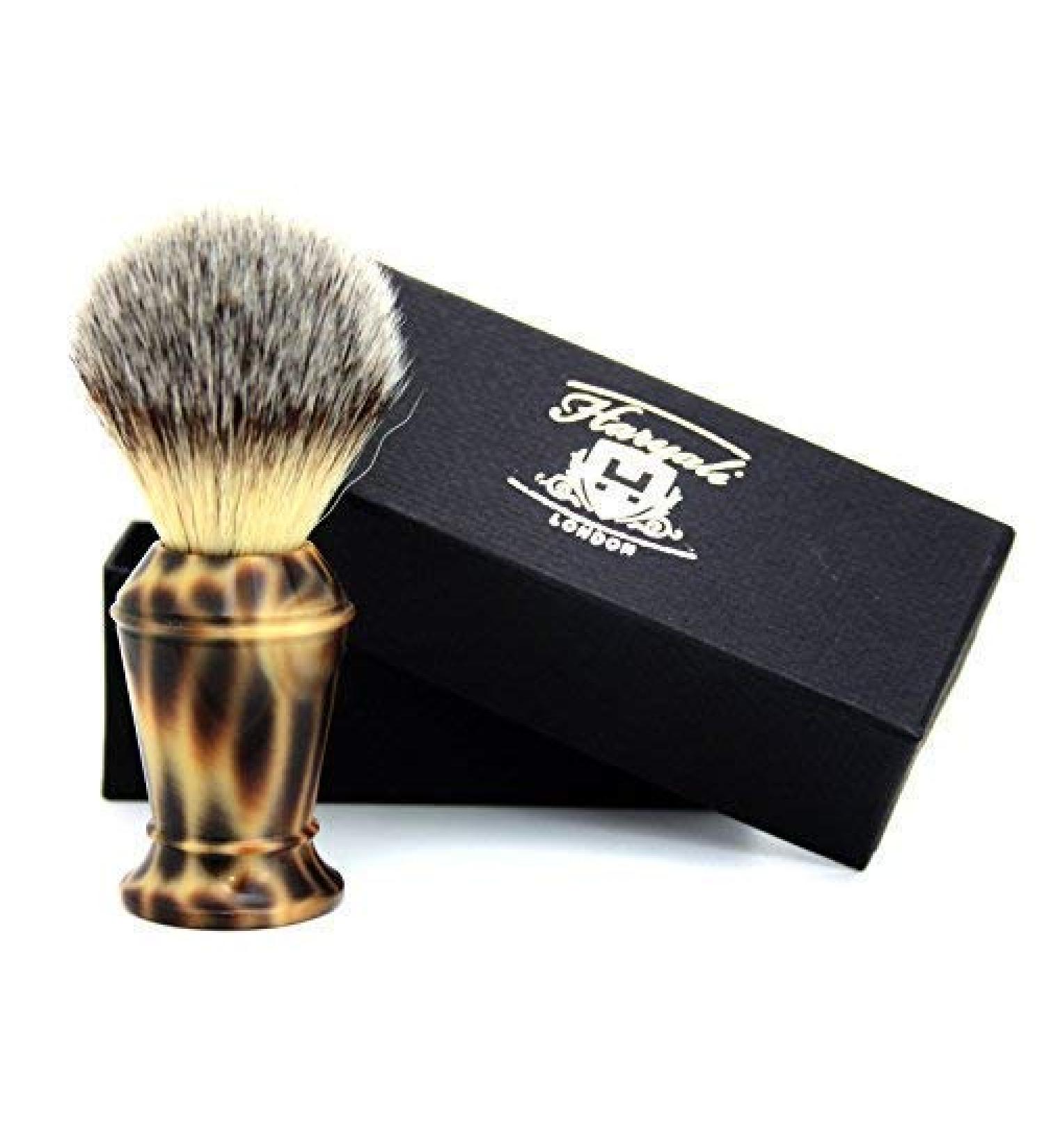Synthetic Hair Shaving Brush with Cheetah Print Handle - Perfect Men's Gift in Classic Box - Buy Online on GoSupps.com