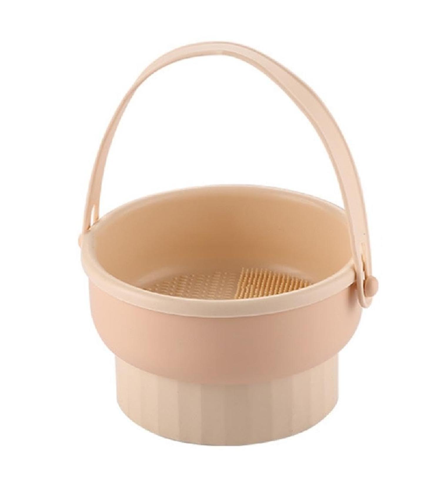 Makeup Brushes Silicone Cleaning Mat Silicone Makeup Brush Holder 2 in 1 Foldable Silicone Makeup Brush Cleaning Apricot - Buy Online on GoSupps.com