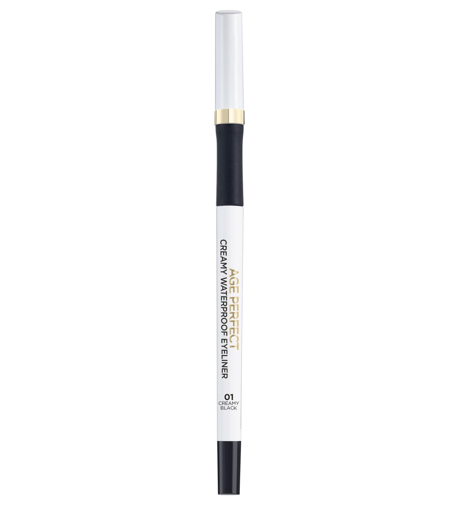 L'Or al Paris Age Perfect Waterproof Kohl Eyeliner for Sensitive Eyes - Creamy Soft Texture No. 01 Black - International Shipping - Buy Online on GoSupps.com