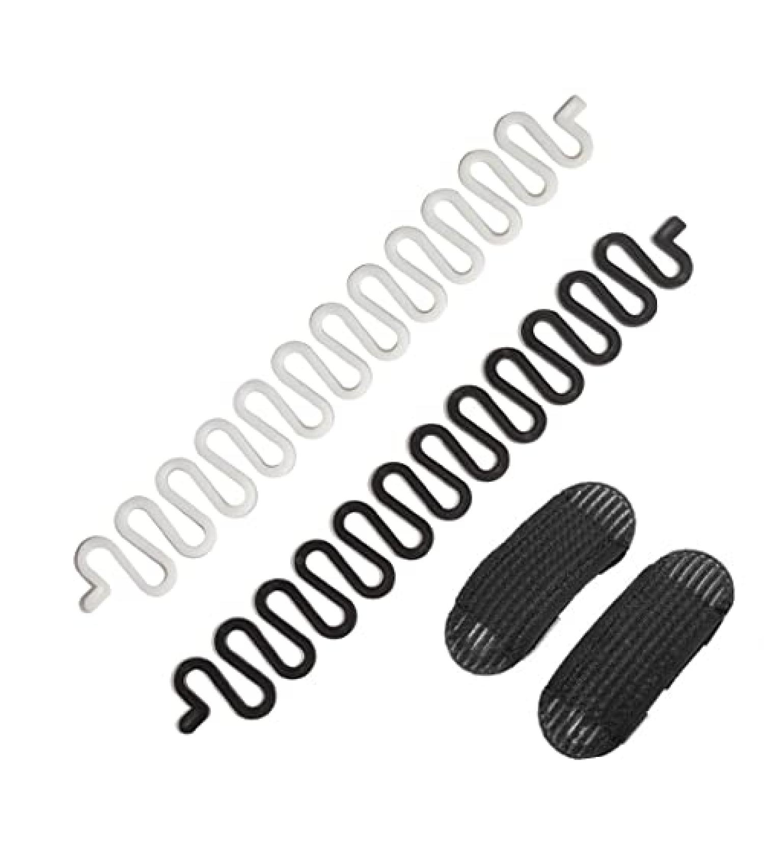 MENYIIYDS 4PC Hair Knit Tools - Fluffy Pads for Fashionable French Hairstyles & Twisted Braids - DIY Sticky Herringbone Hair Accessories (Black & White) - Buy Online on GoSupps.com