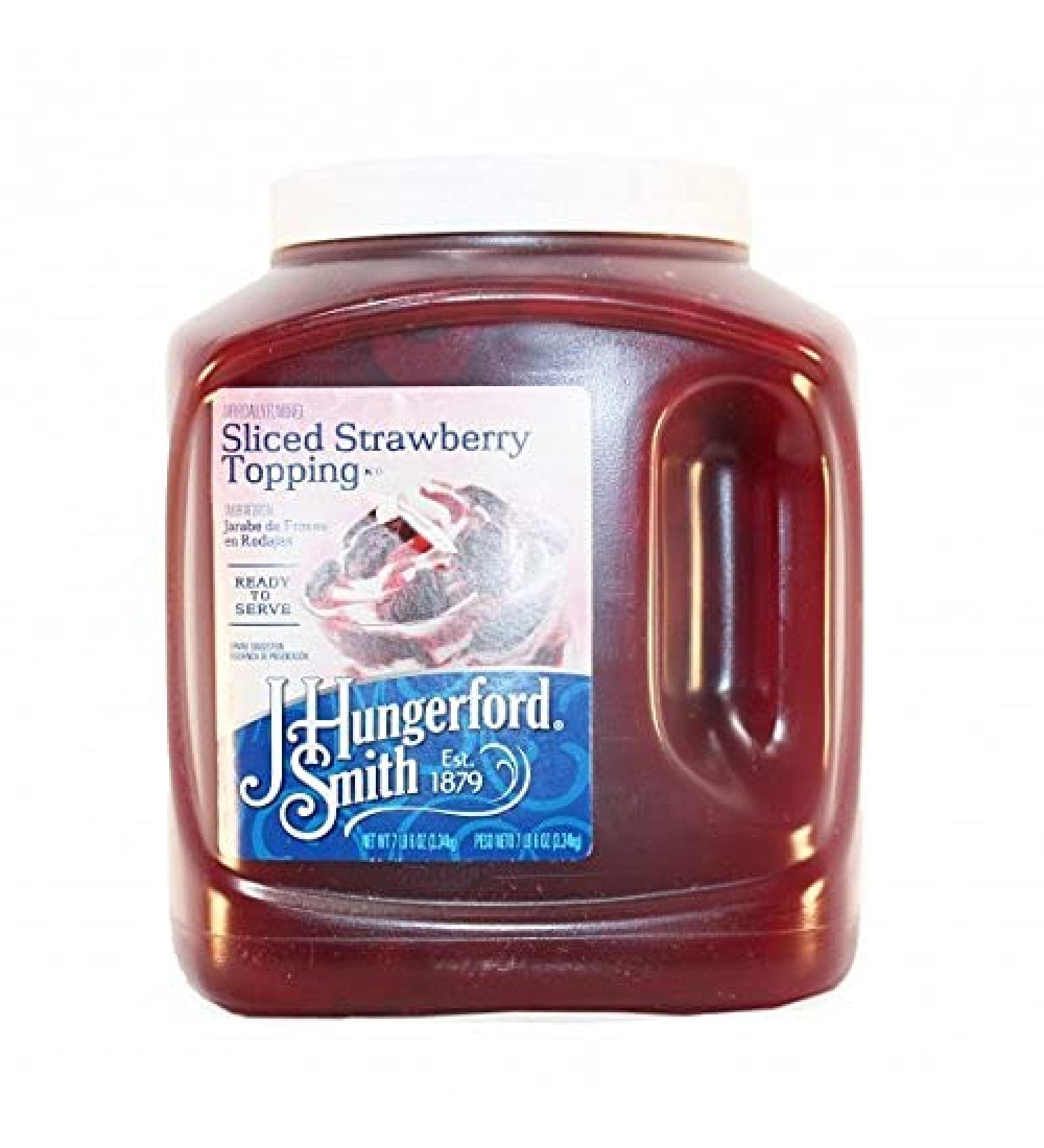 Sliced strawberry topping