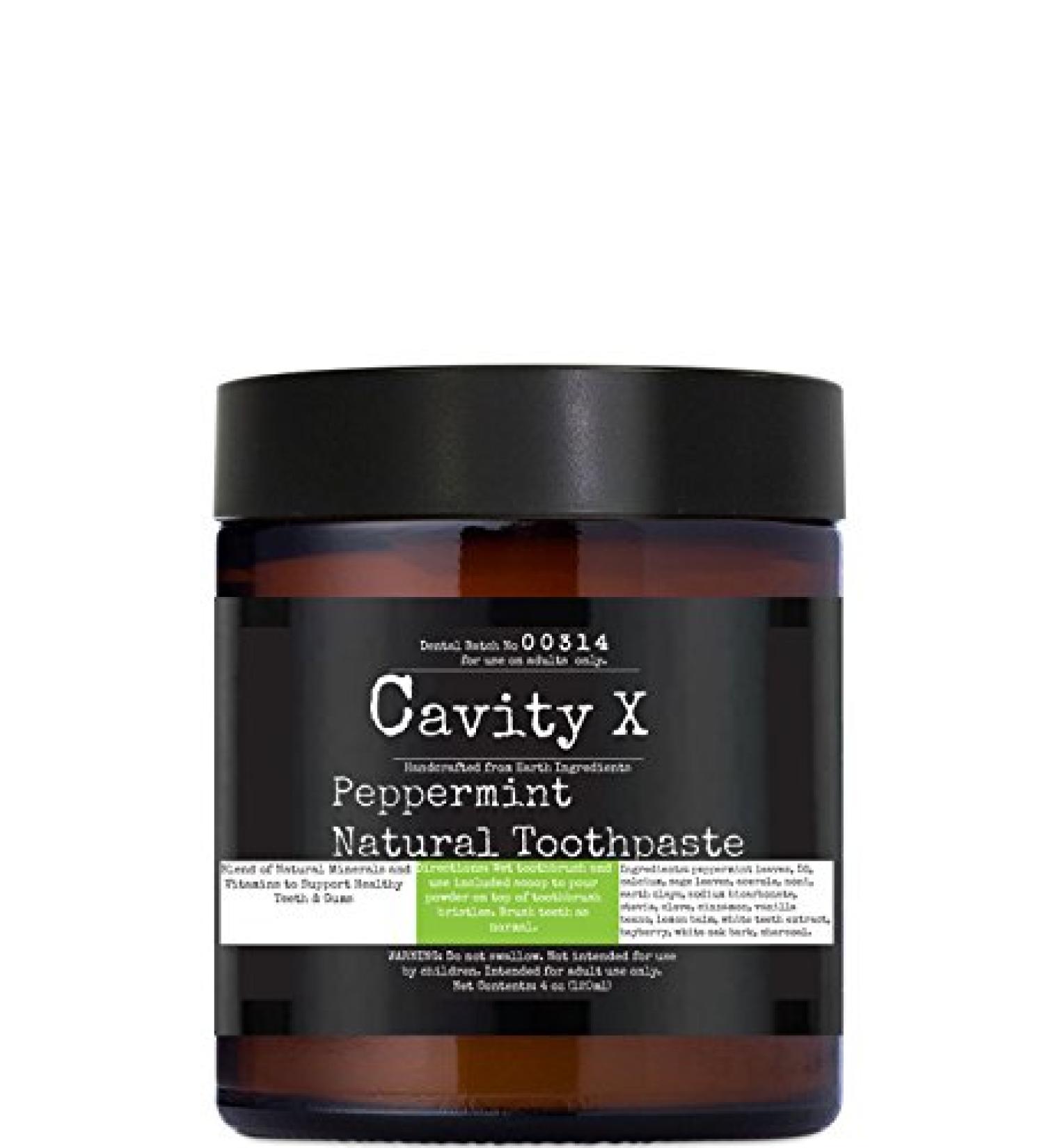 Cavity-X Peppermint Natural Toothpaste Powder