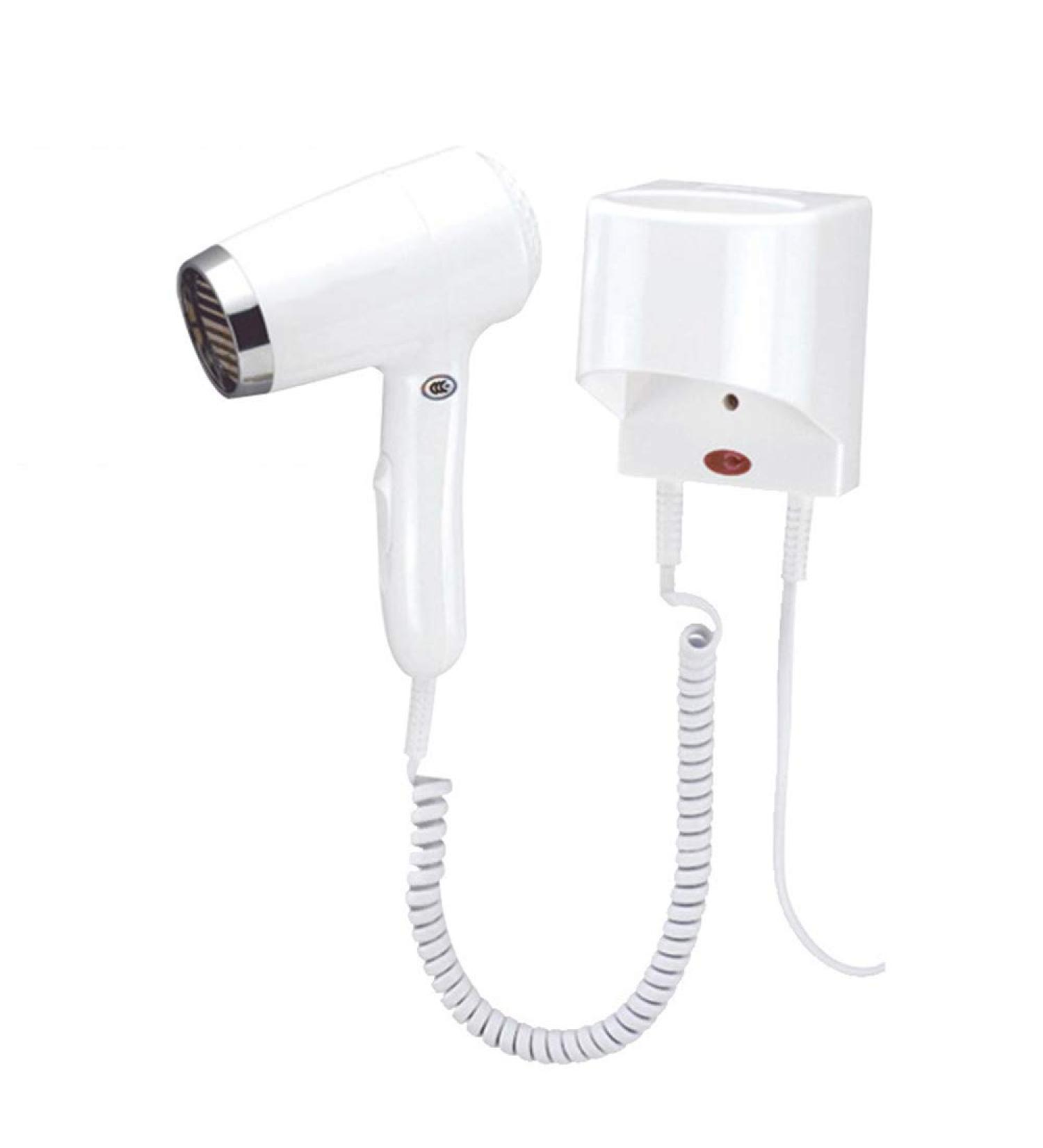 Lightweight Hair dryer1200W Bathroom Wall Hair Dryer Hotel Wall Hair Dryer Constant Temperature Protect Hair 2Heat Settings Hose Spiral Overheating Protection Low Noise Suitable for Family Hotel Gym - Buy Online on GoSupps.com