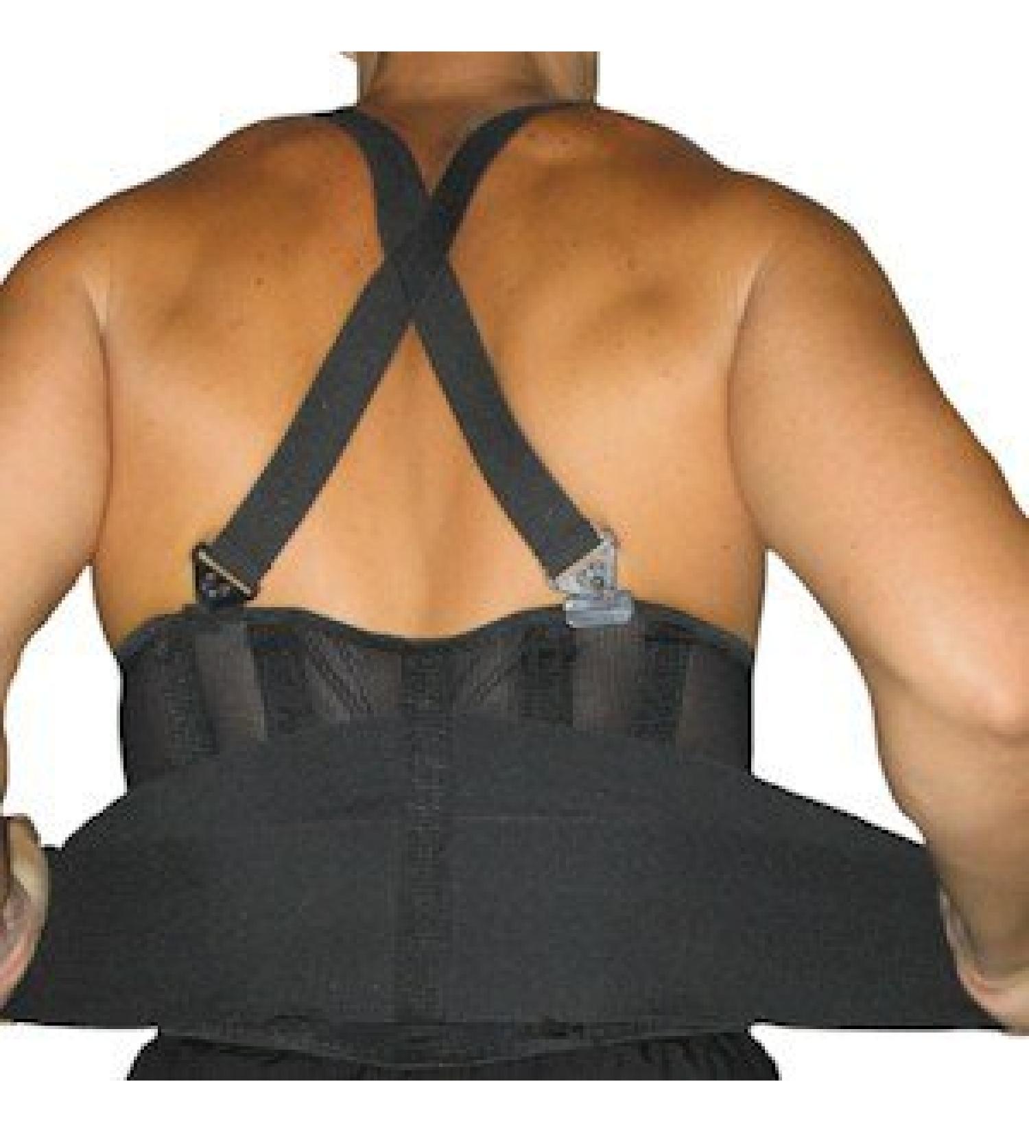 Captain Sports Lumbar Back Brace | Adjustable Support with Removable Shoulder Straps | Terry Lined & Aerated Nylon | Relieves Lower & Upper Back Pain for Men & Women - International Shipping Available - Buy Online on GoSupps.com