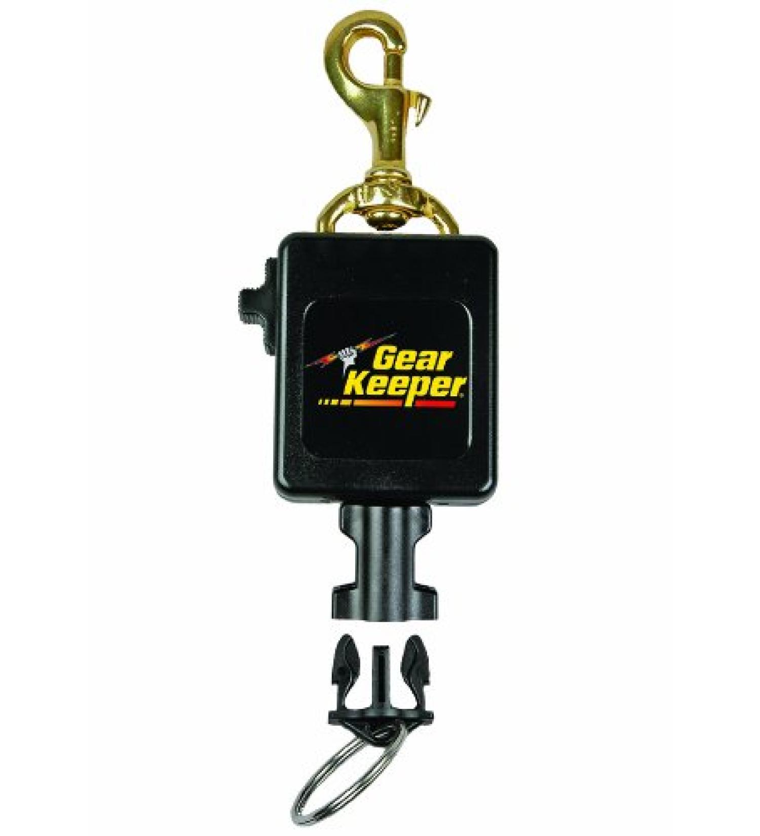 Hammerhead Industries Gear Keeper Locking Scuba Console Retractor  For Securing a Console at the Hip or Chest Area  Available in Various Mounting Options - Made in USA Brass Bolt