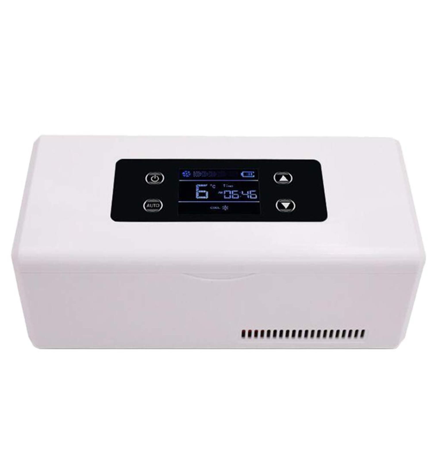 Insulin Refrigerated Box Portable Refrigerated Box Medicine Small Refrigerator Large Capacity 2-8 C Constant Temperature 225 * 95 * 103mm White - Buy Online on GoSupps.com