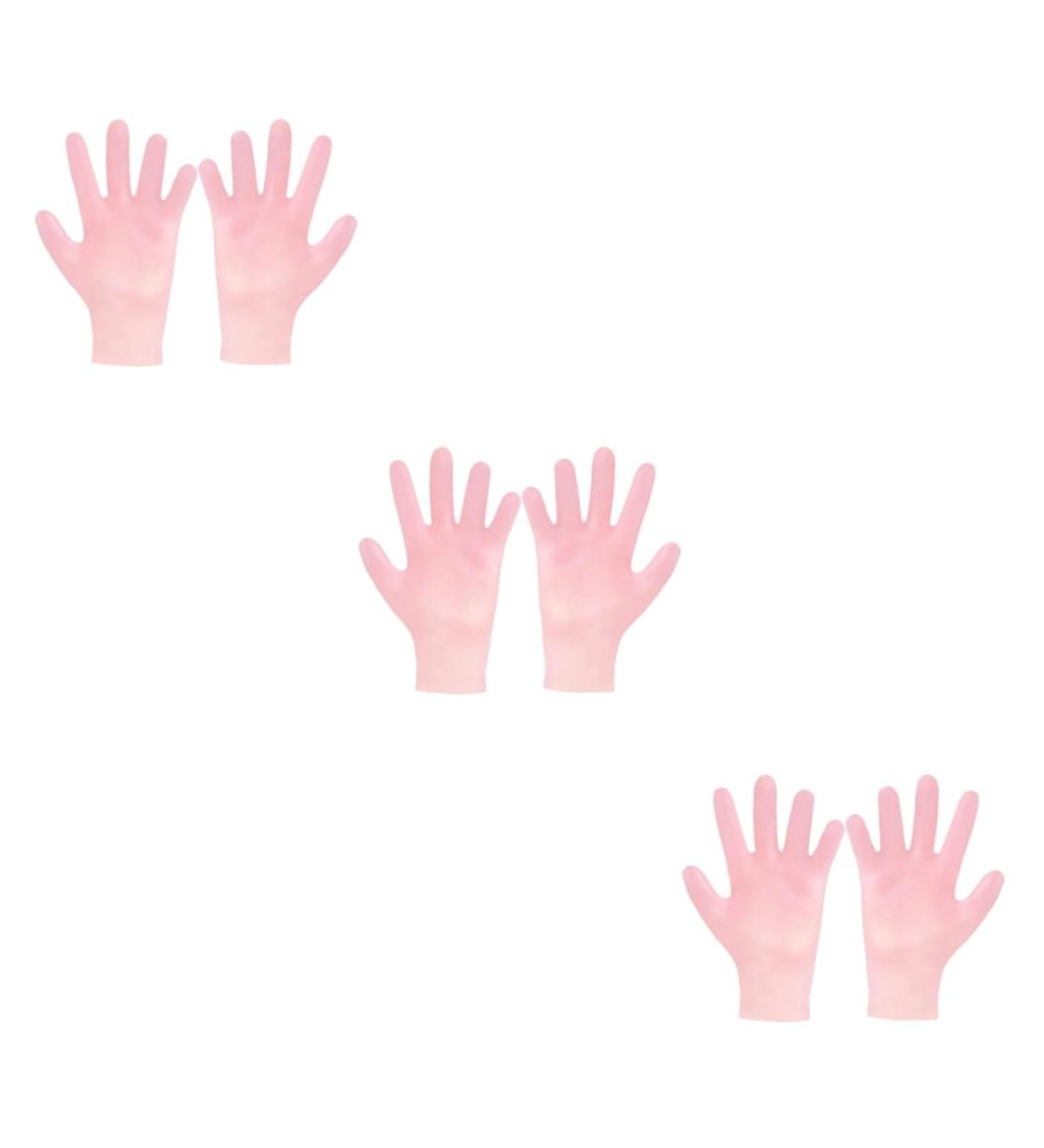 Healeved 3 Pairs Water Proof Sun Protection Pink exfoliating Hand Gloves exfoliating Gloves Green Faux Fur scrunchies Soft Cosmetic Gloves moisturizing whitening - Buy Online on GoSupps.com