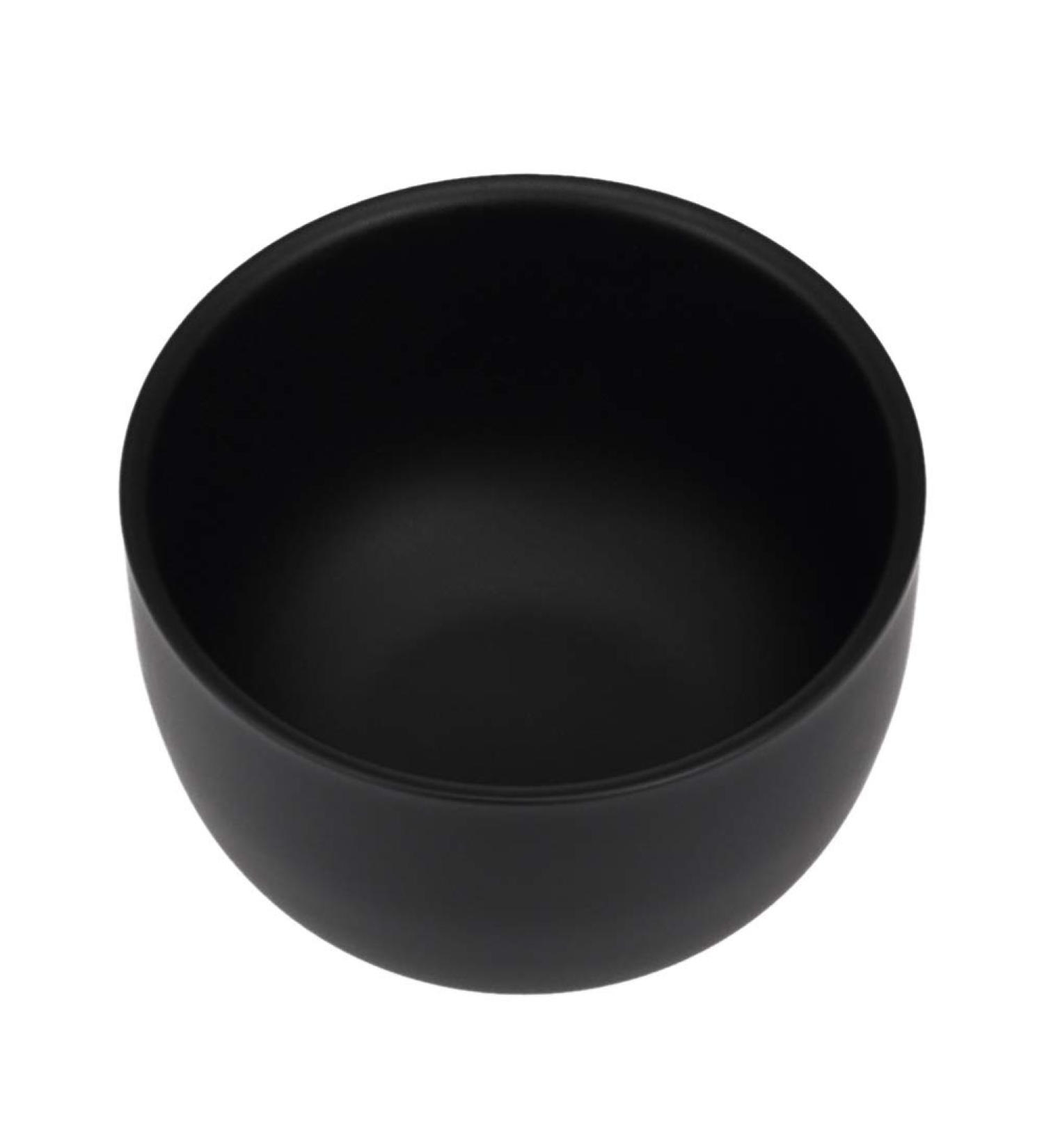 Stainless Steel Shaving Bowl - Durable Heat Insulated Mug for Men | Perfect for Shaving Soap & Cream - Great Addition to Wet Shaving Kit (Black - Buy Online on GoSupps.com