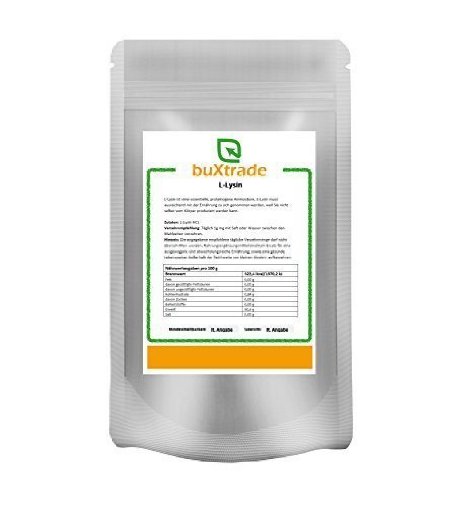 10 x 500 g L-Lysine powder | Amino acid | Lysine HCL | Lysine | 100% pure 5 kg