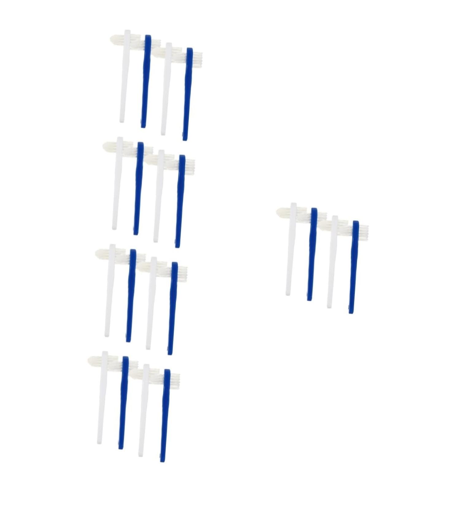 Aboofan 20-Piece Double-Headed Toothbrush Set | Double-Sided Denture Cleaning Brush for Hard Prosthesis Care - Buy Online on GoSupps.com