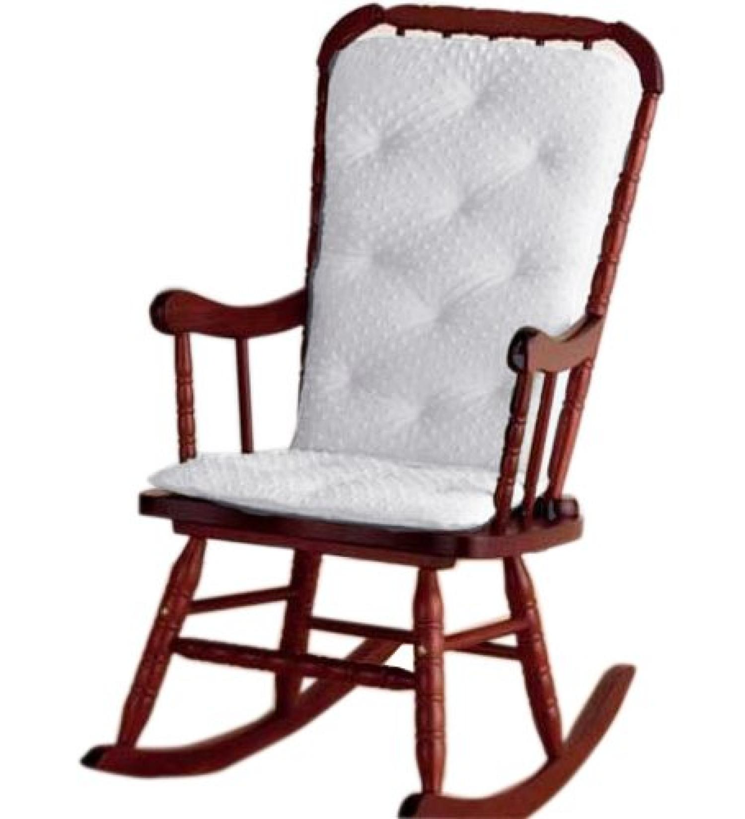 Baby Doll Bedding Heavenly Soft Adult Rocking Chair Pad, White (Chair is not Included with The Product)