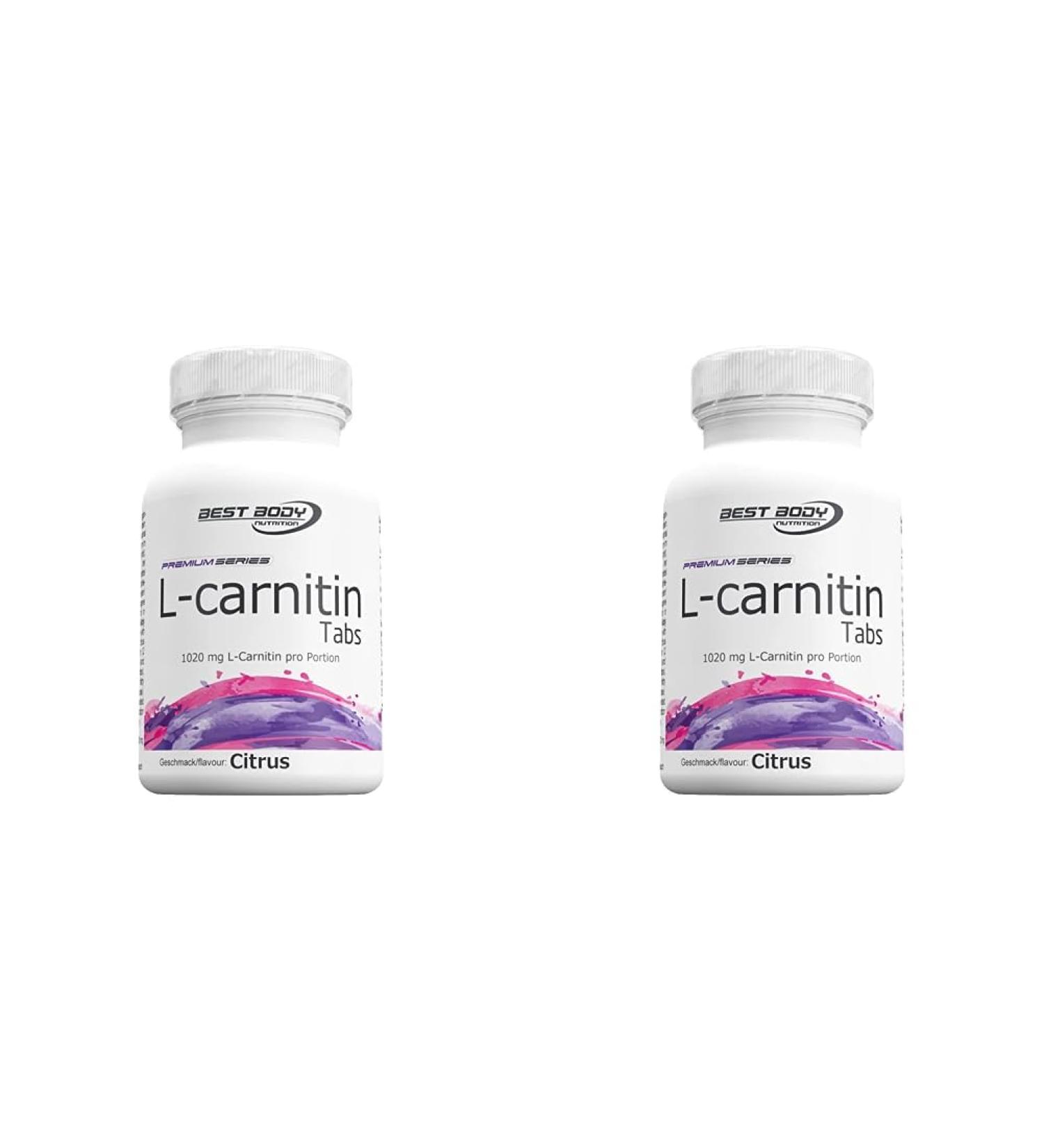 Buy Best Body Nutrition L-Carnitine Tabs - Citrus Flavor (Pack of 2 120 Total Tabs) for Enhanced Fat Loss & Energy | International Shipping Available - Buy Online on GoSupps.com