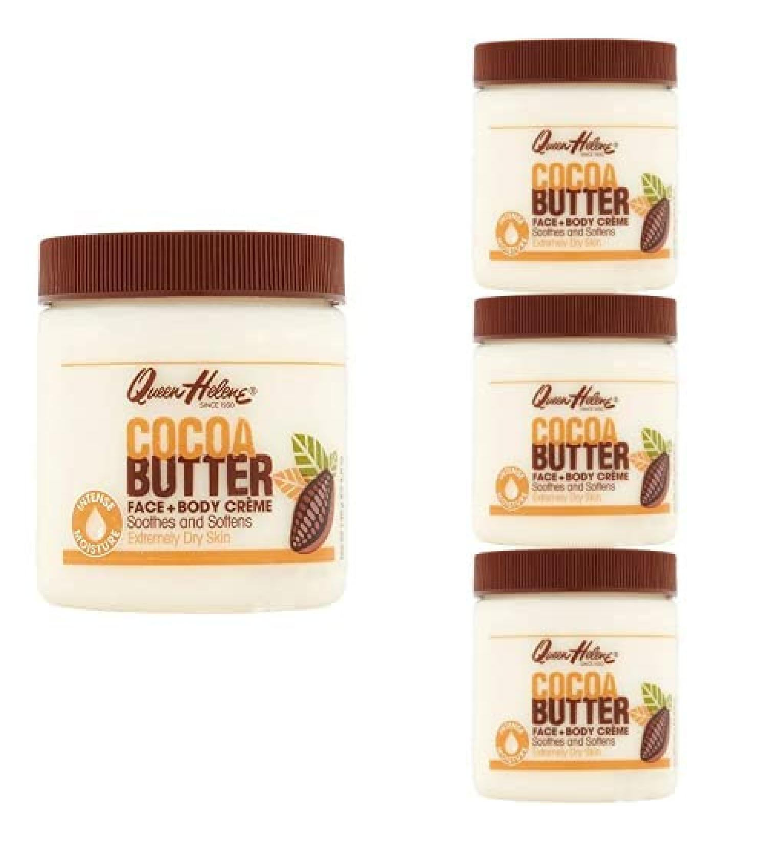 Queen Helene Cocoa Butter Crأ¨me 4.8 Oz - Pack of 4 | Nourishing Face & Body Moisturizer - Buy Online on GoSupps.com