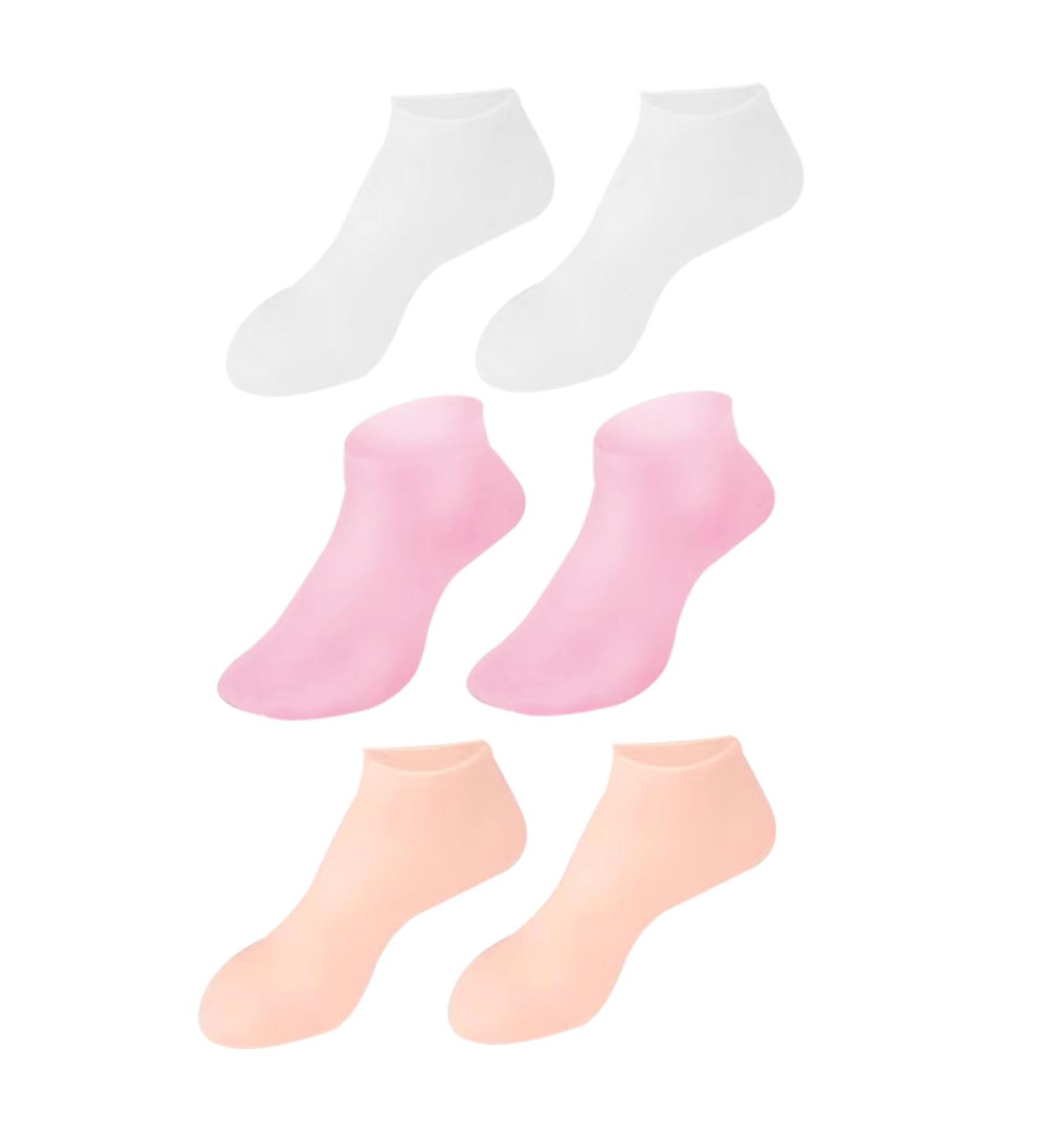 Silicone Moisturizing Socks 3 Pairs Silicone Gel Sock Spa Gel Socks Foot Care Foot Spa Socks Moisturising Socks for Dry Hard Cracked Skin Women Spa Pedicure Gel Socks Moisturising Sock - Buy Online on GoSupps.com