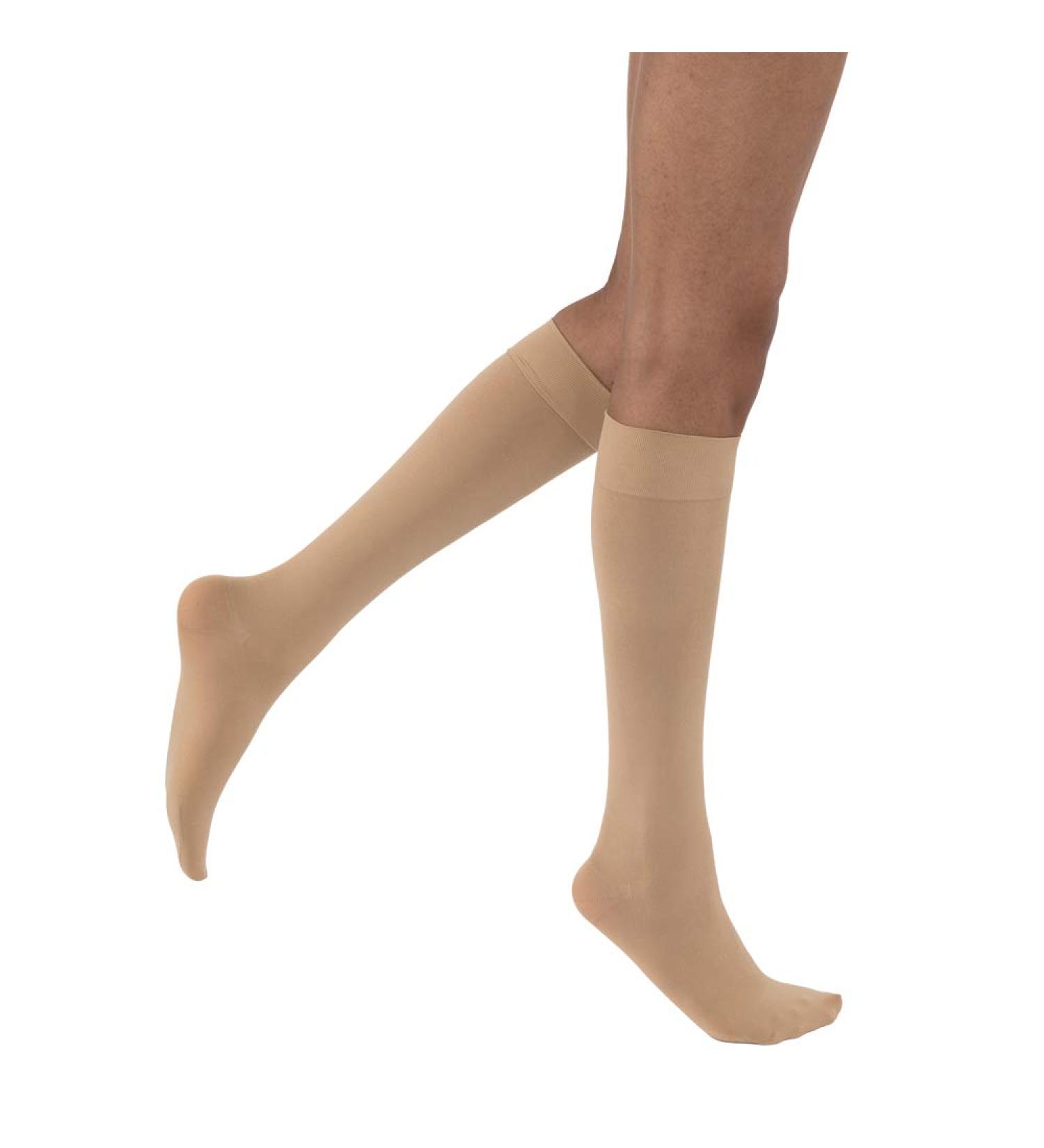 JOBST Opaque Knee High 15-20 mmHg Compression Stockings - Closed Toe Large Petite Natural | International Shipping Available - Buy Online on GoSupps.com