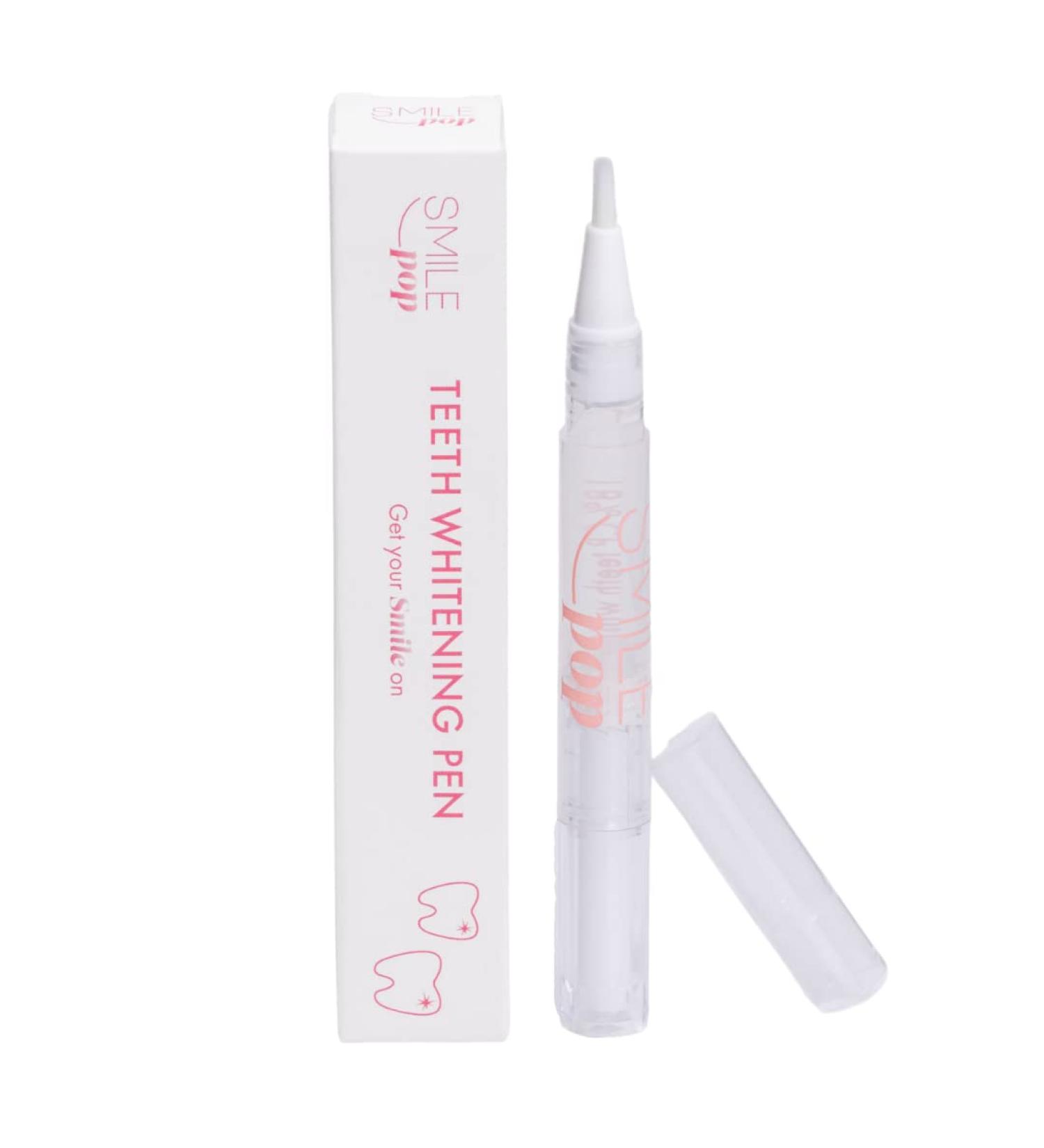 Smile Pop Teeth Whitening Pen - 18% Carbamide Peroxide Gel for Sensitive Teeth | Easy, Effective, Painless, Vegan & Non-Toxic Formula - Buy Online on GoSupps.com