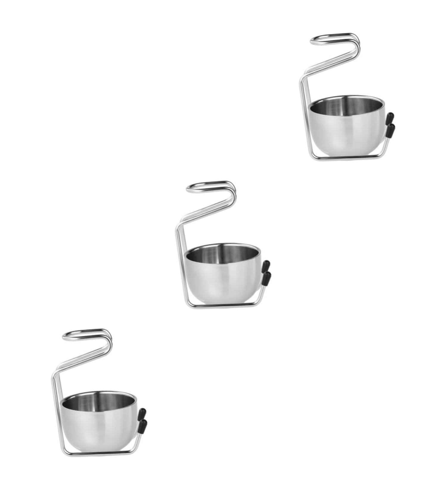 Frcolor 3-Piece Stainless Steel Mounted Brush Holder Set | Papa's Gifts | Shaving Brush Rack Storage Solution - Buy Online on GoSupps.com