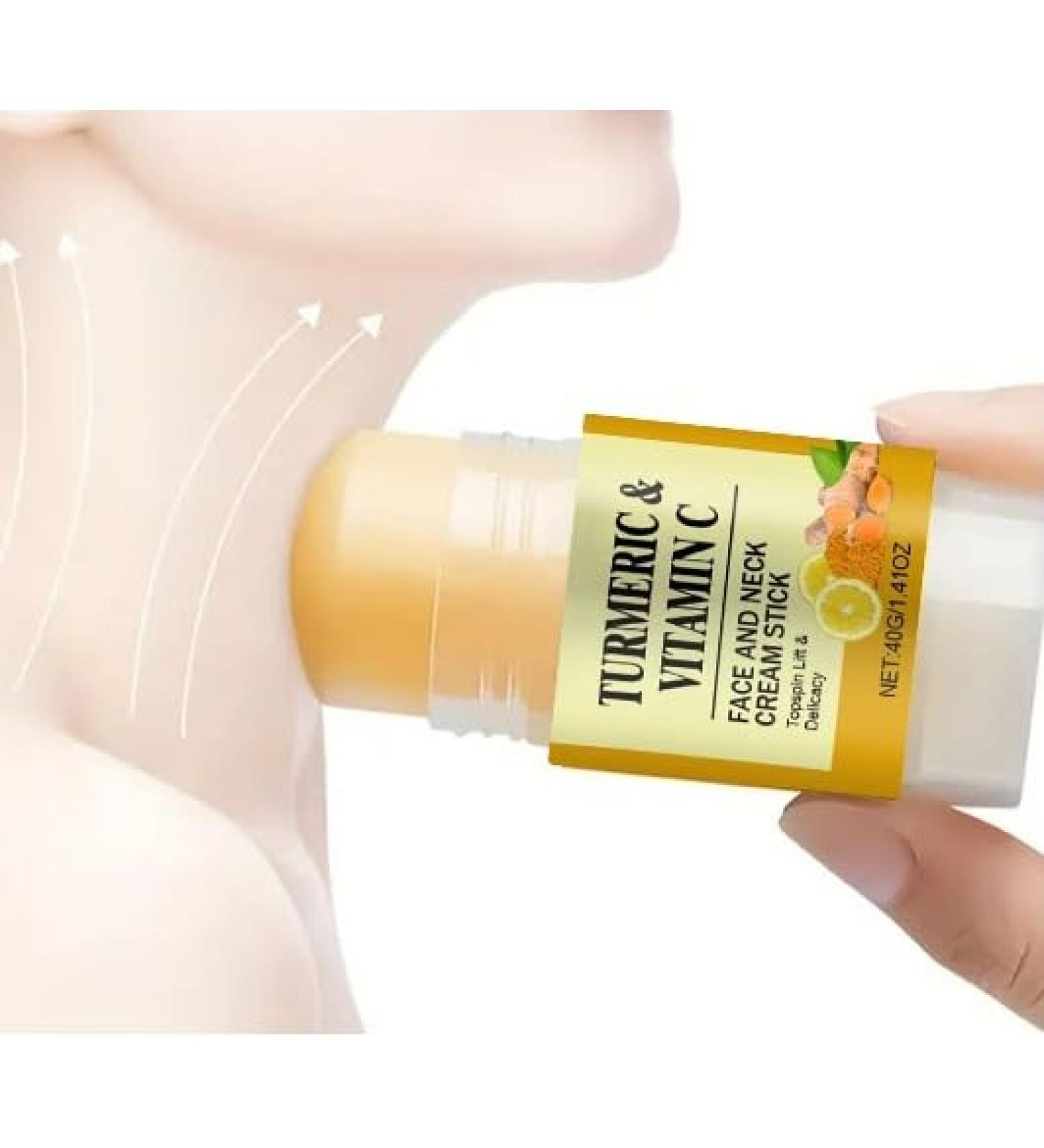 Buy Neck Cream with Turmeric & Vitamin C Firming Stick for Wrinkles Double Chin Reduction & Skin Tightening Moisturizing & Anti-Aging Solution - Buy Online on GoSupps.com