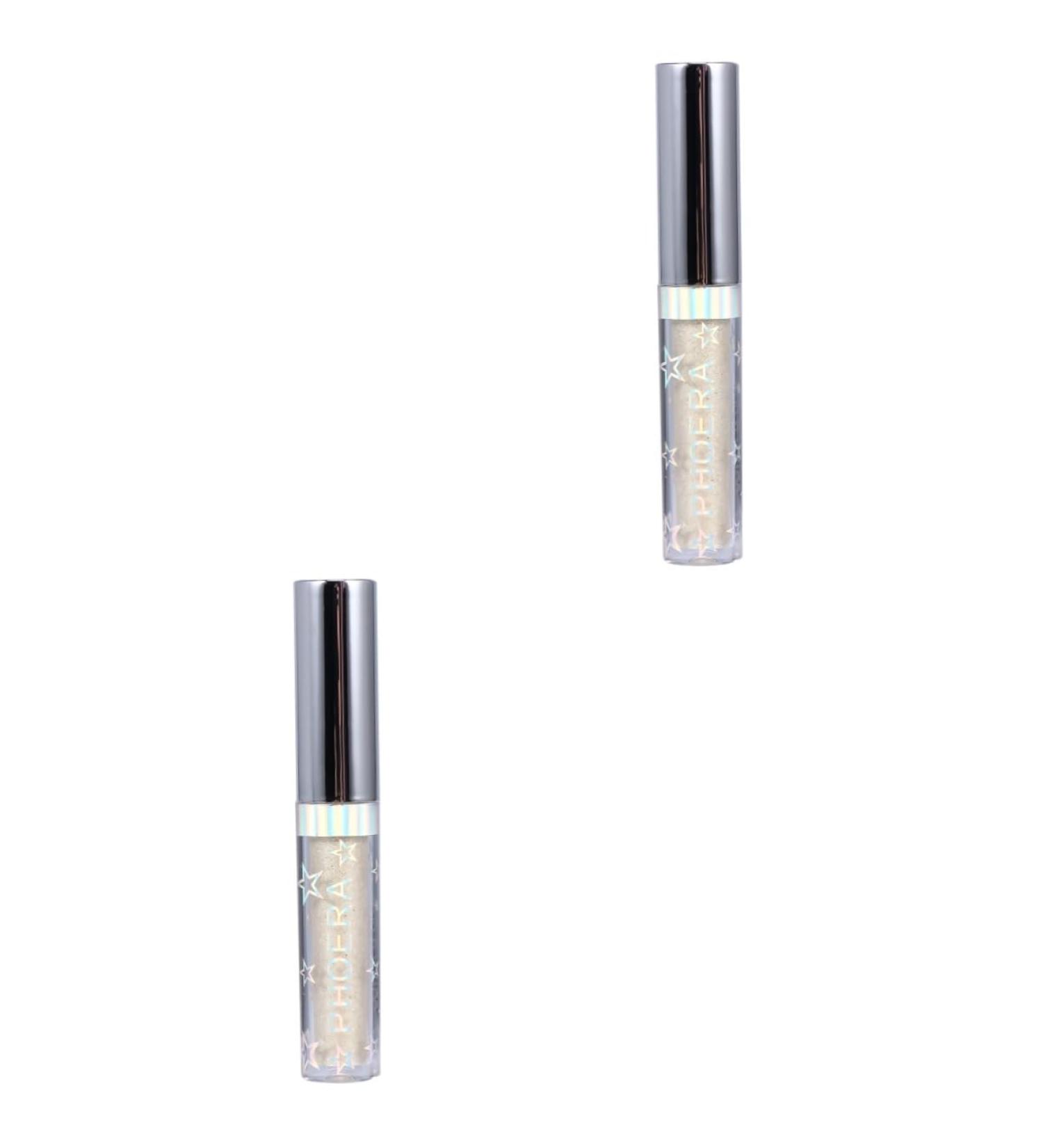 WOONEKY 2pcs Glow Eye Powder Sparkling Eyeliner Makeup Eyeshadow Glitter Liquid Eyeliners Eye Shadow Golden - Buy Online on GoSupps.com