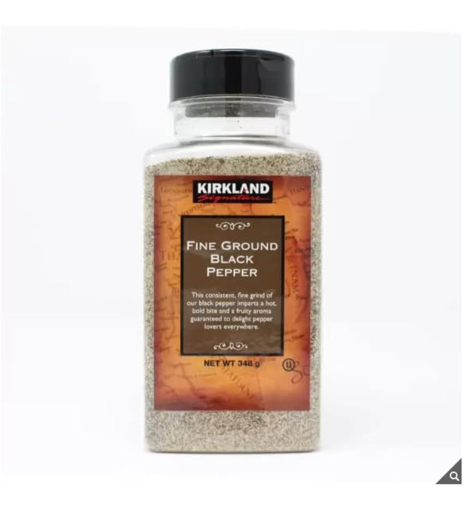 Kirkland Signature Fine Ground Black Pepper- Kosher - Great for Recipes - Sourced from Vietnam - 348g