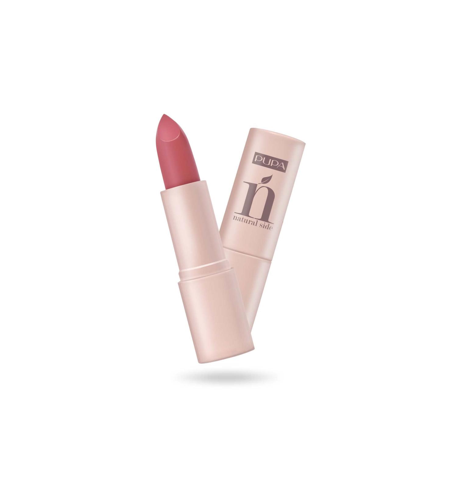 Pupa Milano Natural Side Lipstick - Lustrous Hydrating Cream Formula - Long-Lasting Color - 004 Light Coral - 0.14 Oz - Buy Online on GoSupps.com