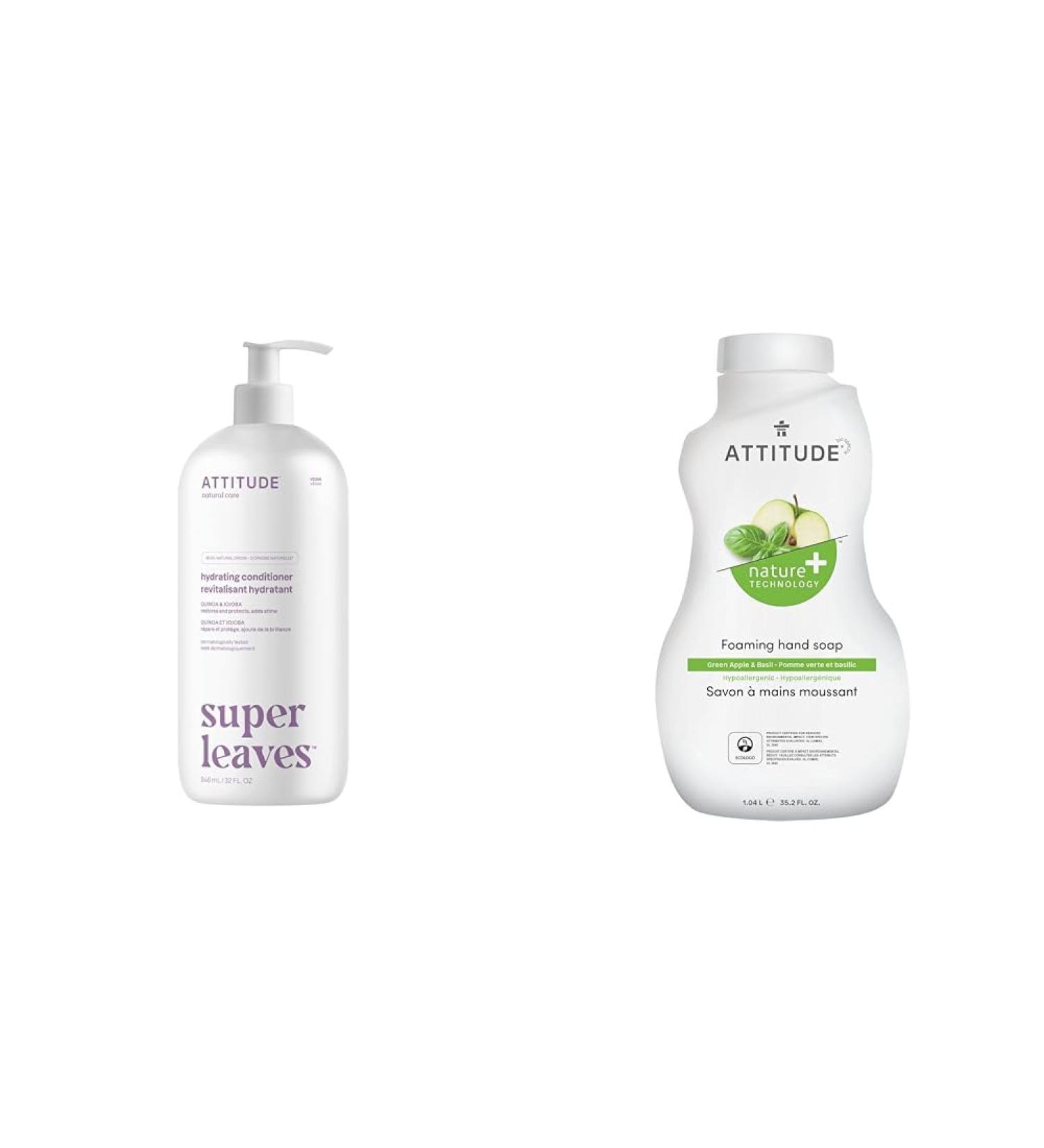 ATTITUDE Moisture Rich Hair Conditioner For Dry and Damaged Hair Naturally Derived Ingredients & Foaming Hand Soap Plant and Mineral-Based Ingredients Vegan and Cruelty-free Personal - Buy Online on GoSupps.com