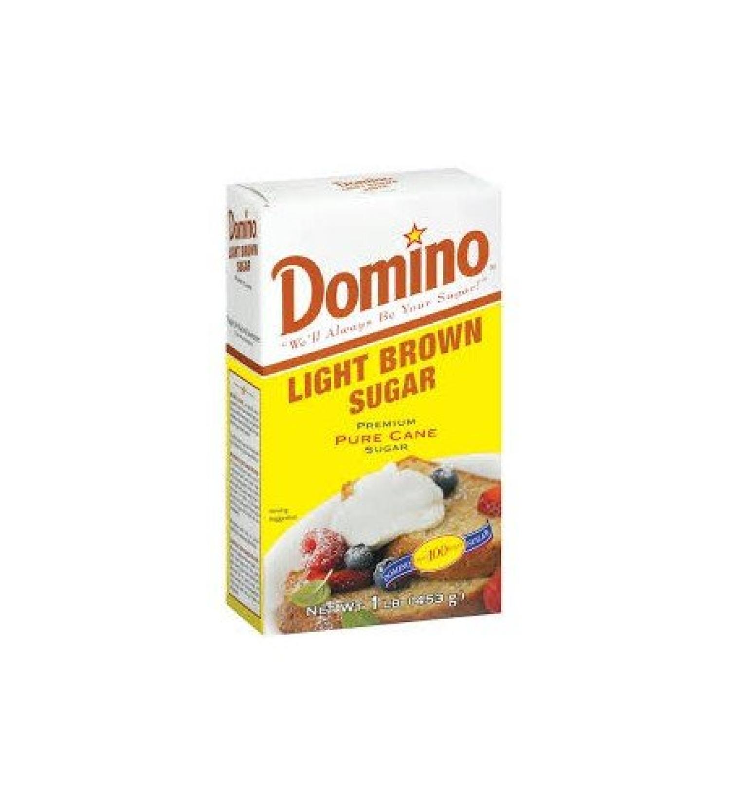 Domino Light Brown Sugar Premium Pure Cane Non GMO 16 Oz. Pk Of 3.