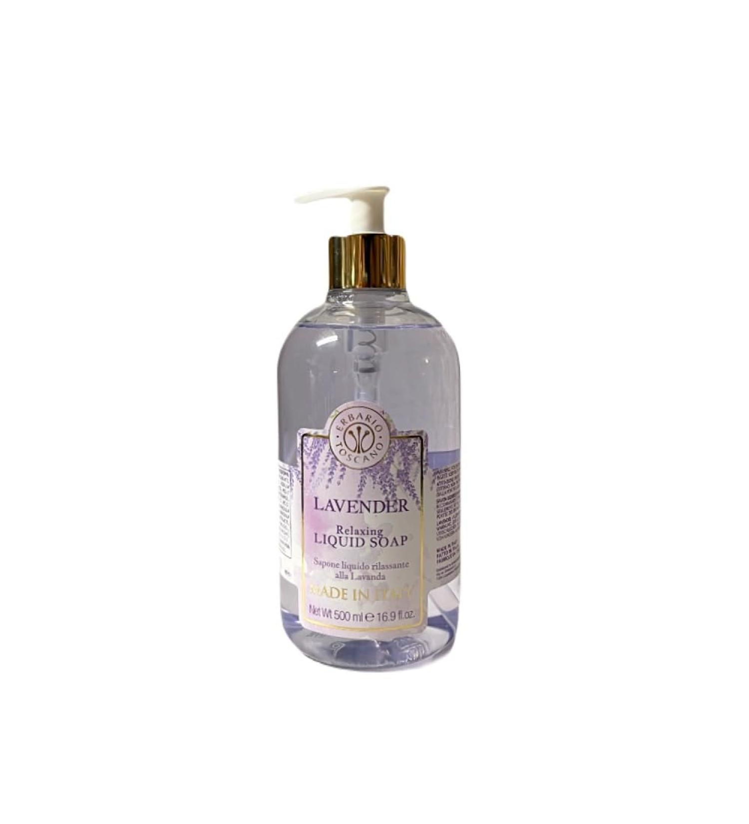 ERBARIO TOSCANO Moisturizing Liquid Soap 16.9 fl. oz Made in Italy (Lavender)