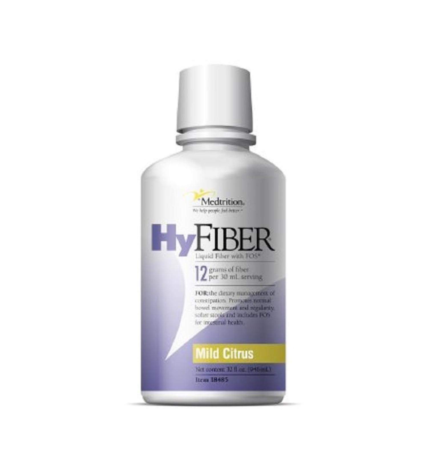 Medtrition HyFiber Daily Liquid Fiber for Regularity and Soft Stools 12 Grams Soluble Fiber 32 fl oz 1 Bottle 32 Fl Oz (Pack of 1)
