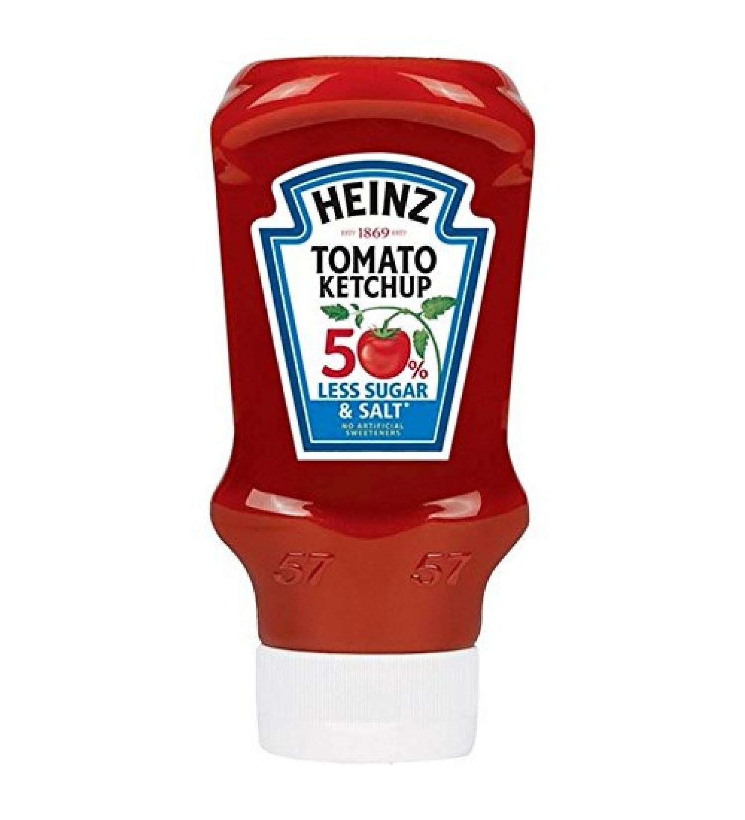 HEINZ Heinz Ketchup Sugar and 50% Under 400ml of Salt (Pack of 4)