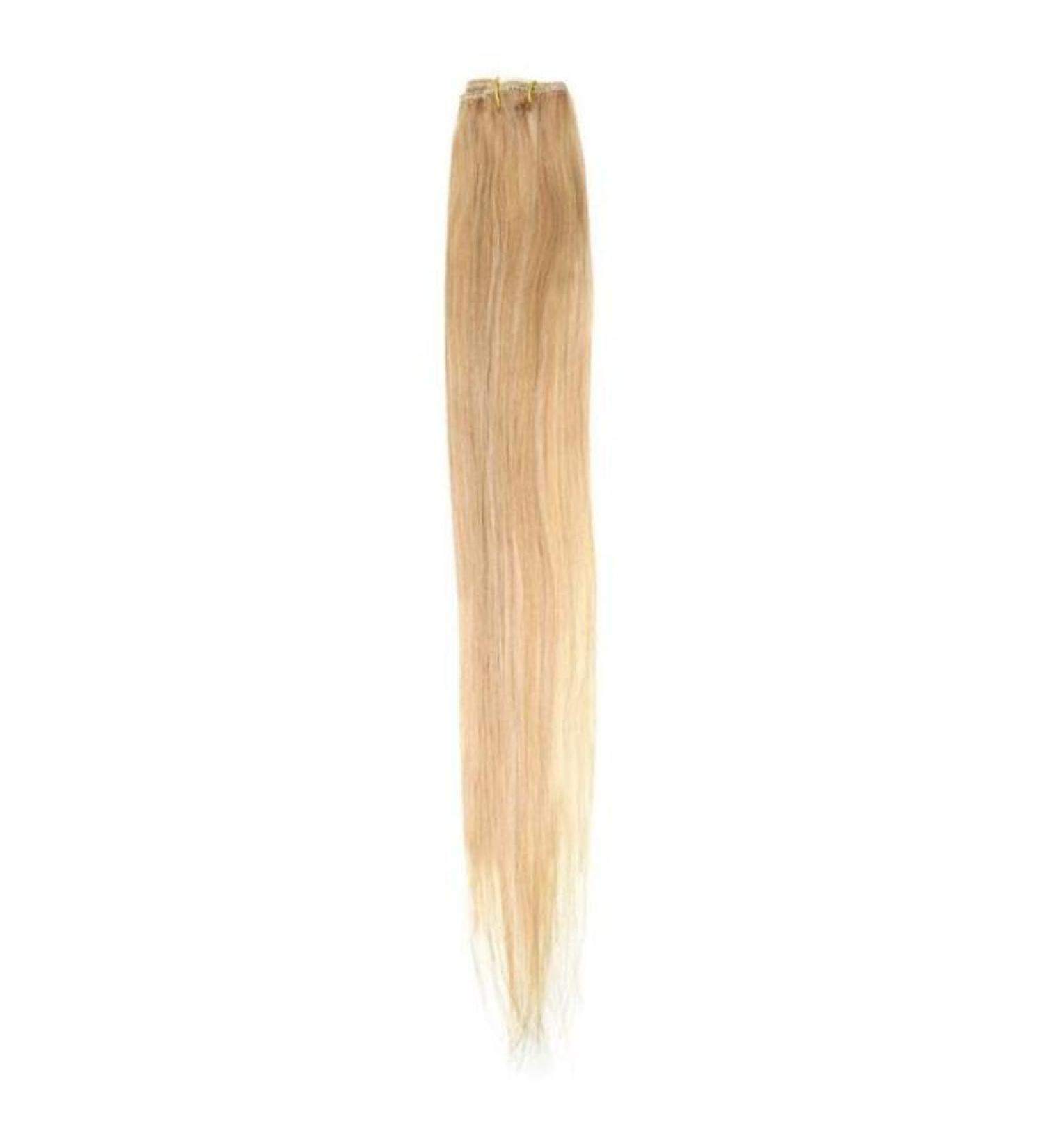 Single Weft | Clip in Hair Extensions | 6 clips | Human Hair Extensions 18" Blonde Blend Highlights (25/24) American Pride - Buy Online on GoSupps.com